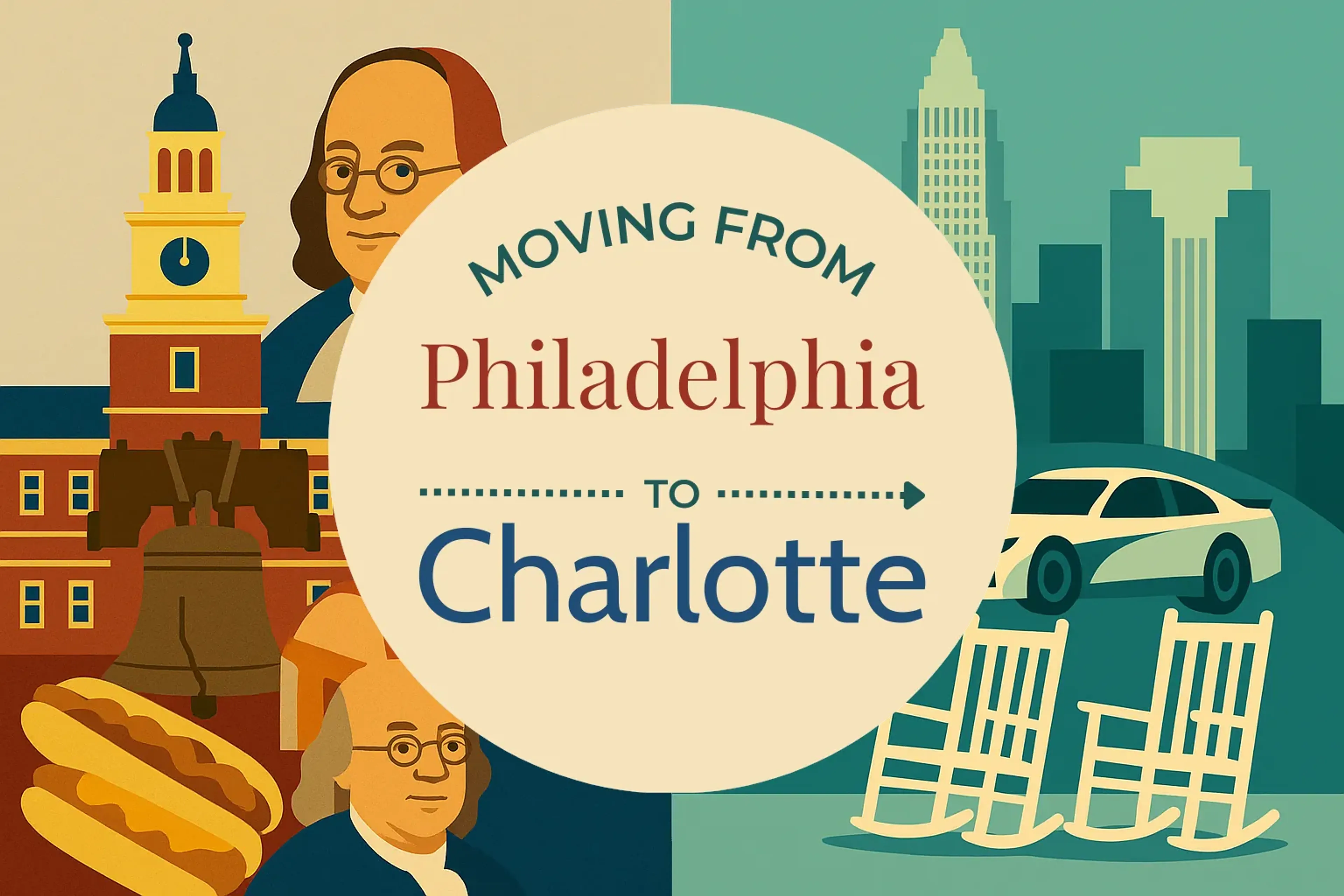 Side-by-side comparison of Philadelphia to Charlotte moving companies