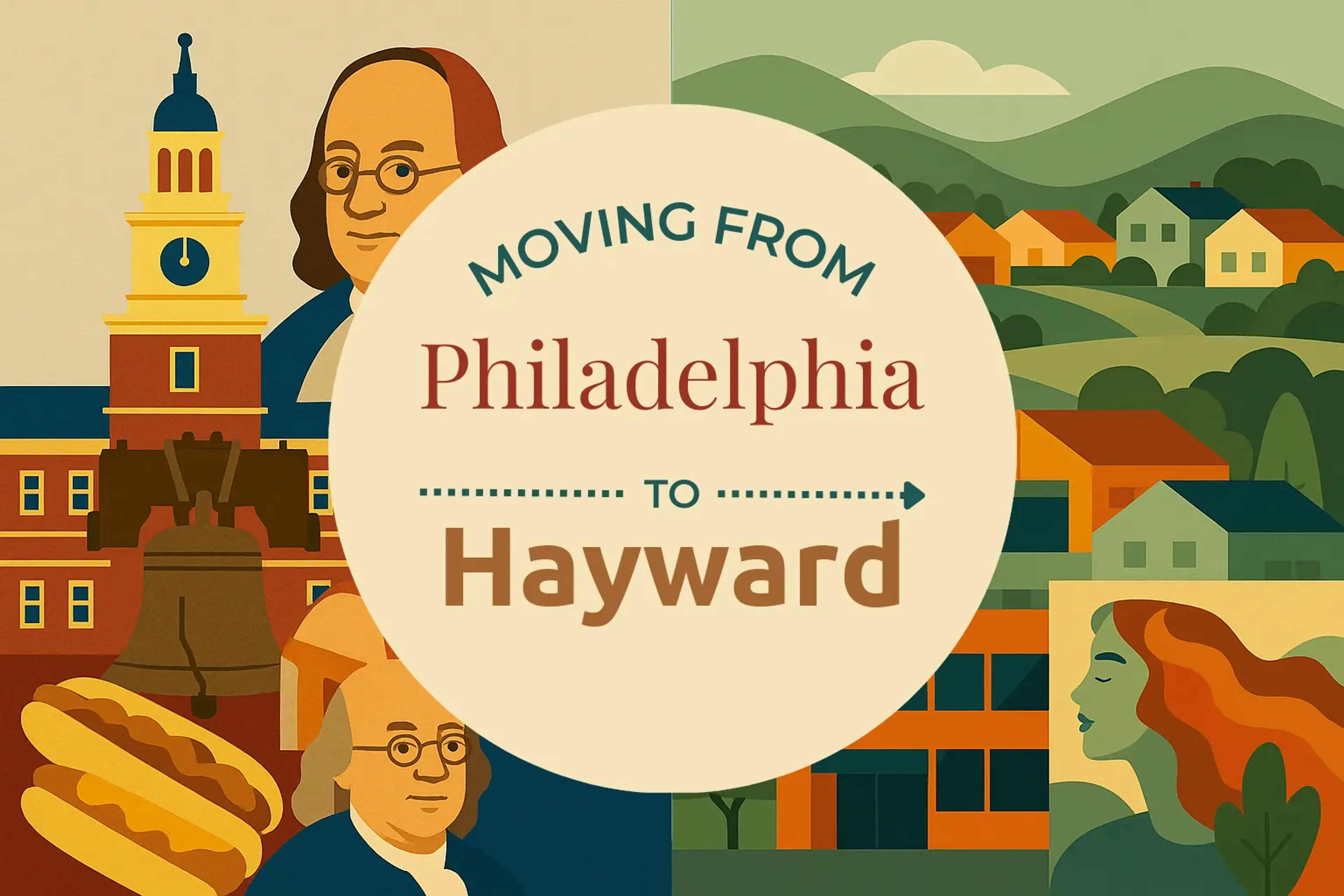 Side-by-side comparison of Philadelphia to Hayward moving companies