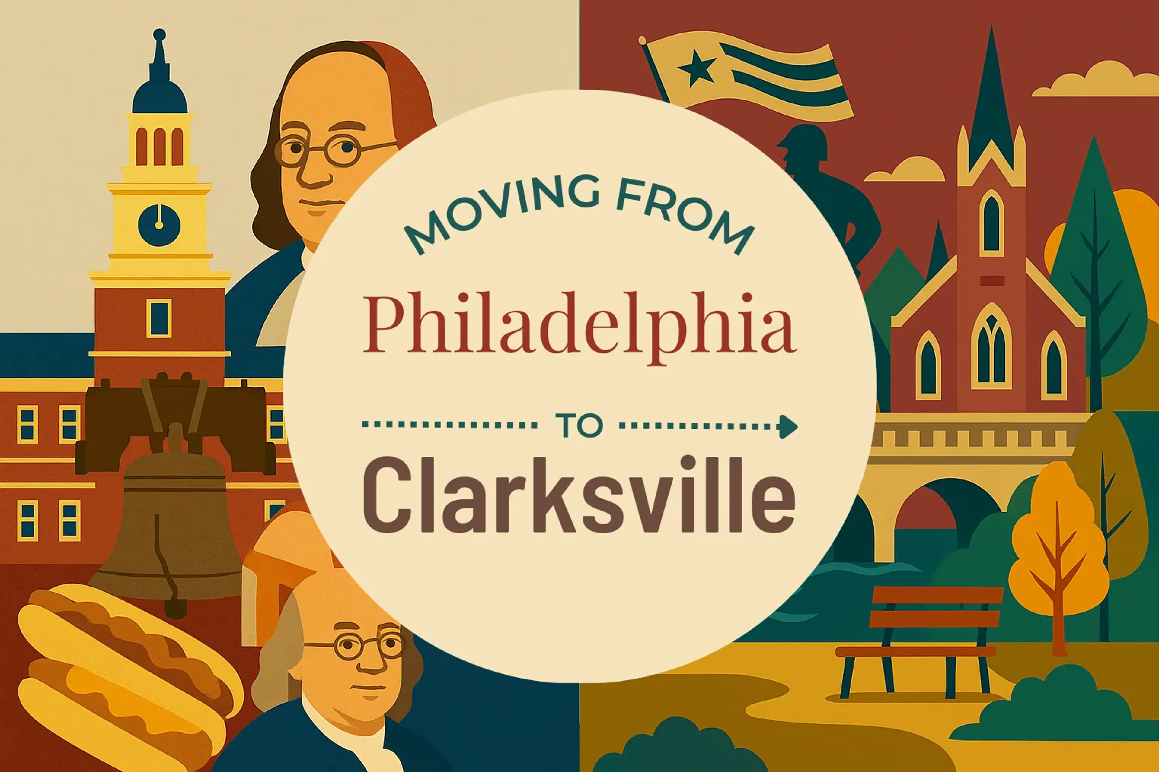 Side-by-side comparison of Philadelphia to Clarksville moving companies