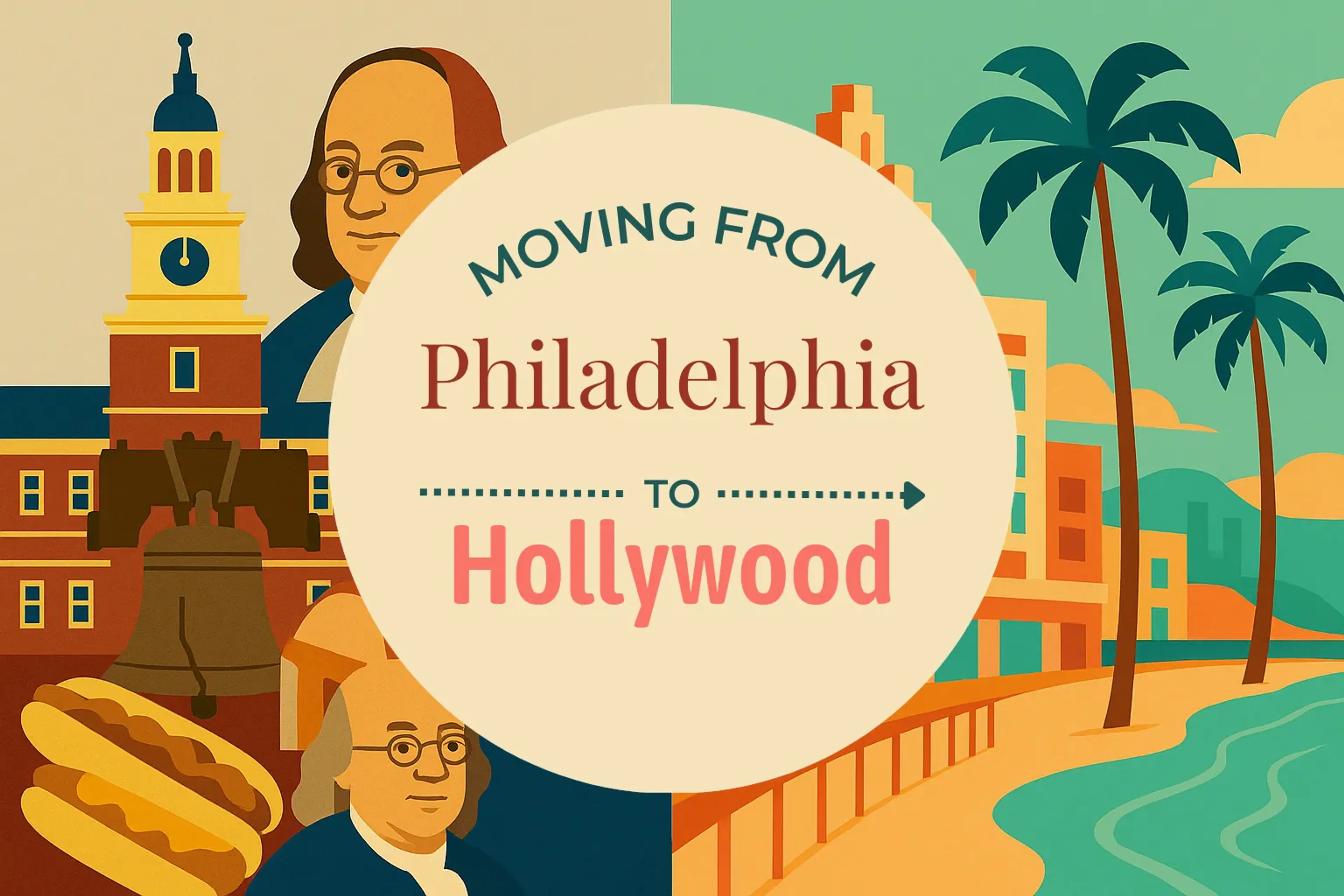 Side-by-side comparison of Philadelphia to Hollywood moving companies