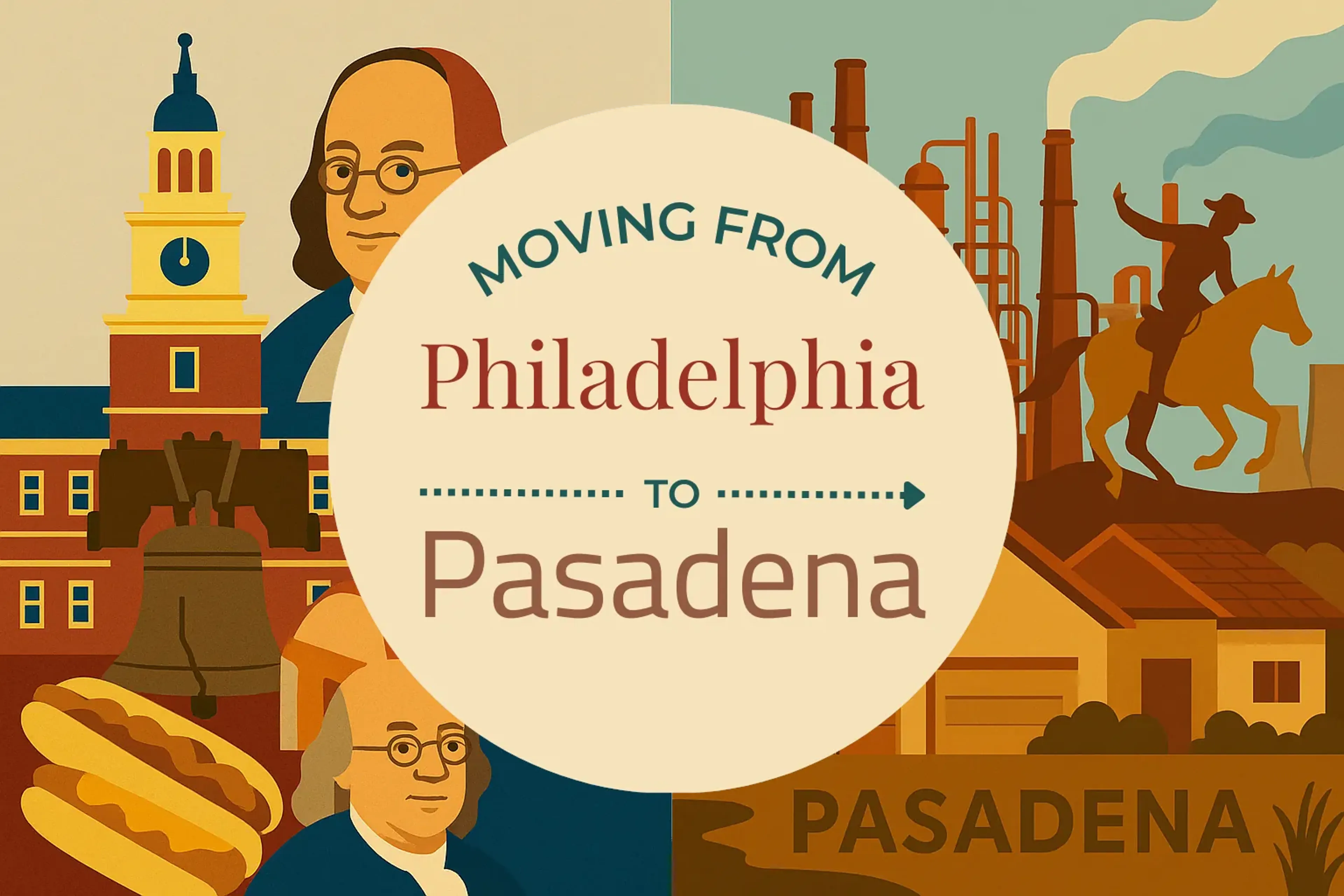 Side-by-side comparison of Philadelphia to Pasadena moving companies