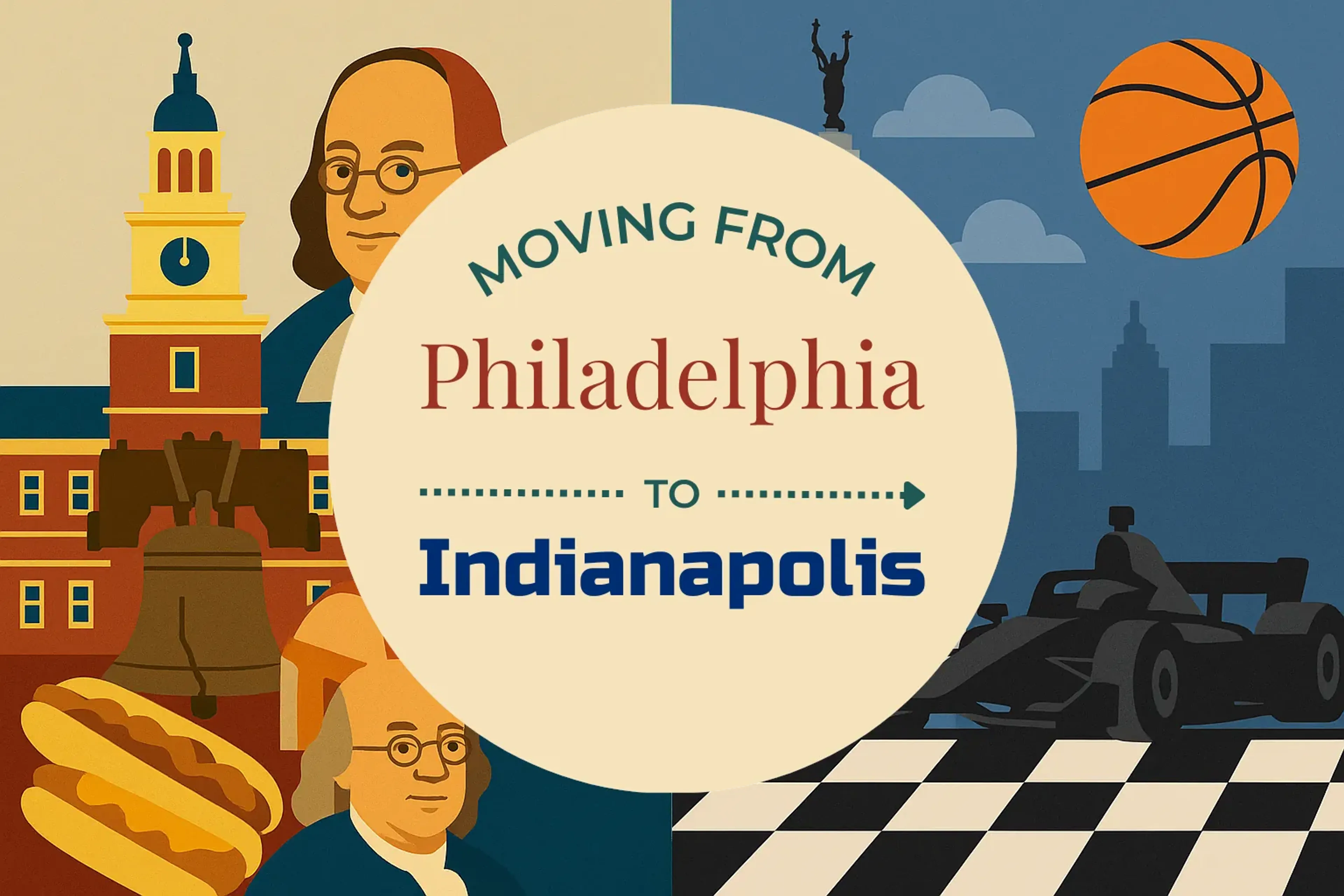 Side-by-side comparison of Philadelphia to Indianapolis moving companies