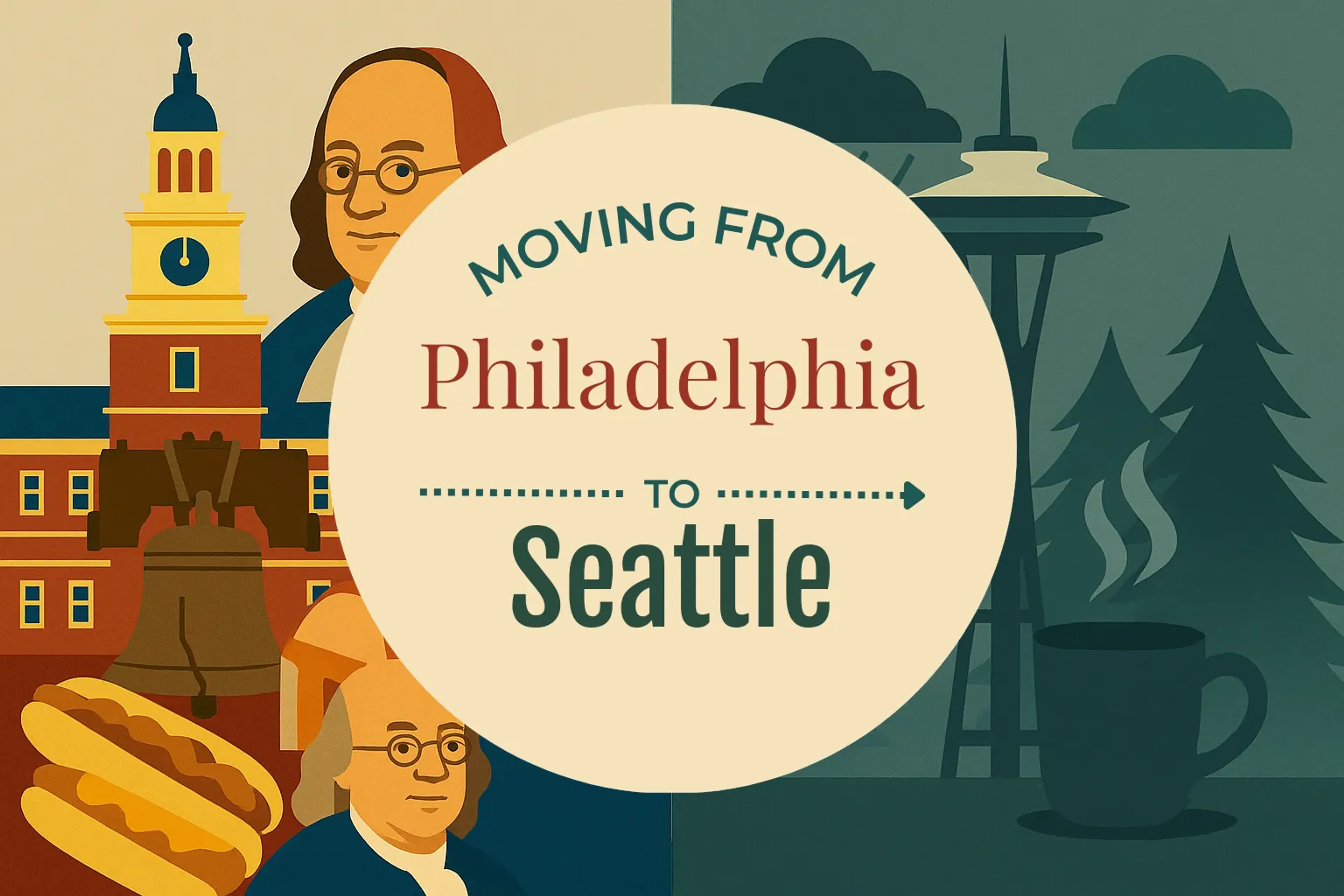 Side-by-side comparison of Philadelphia to Seattle moving companies