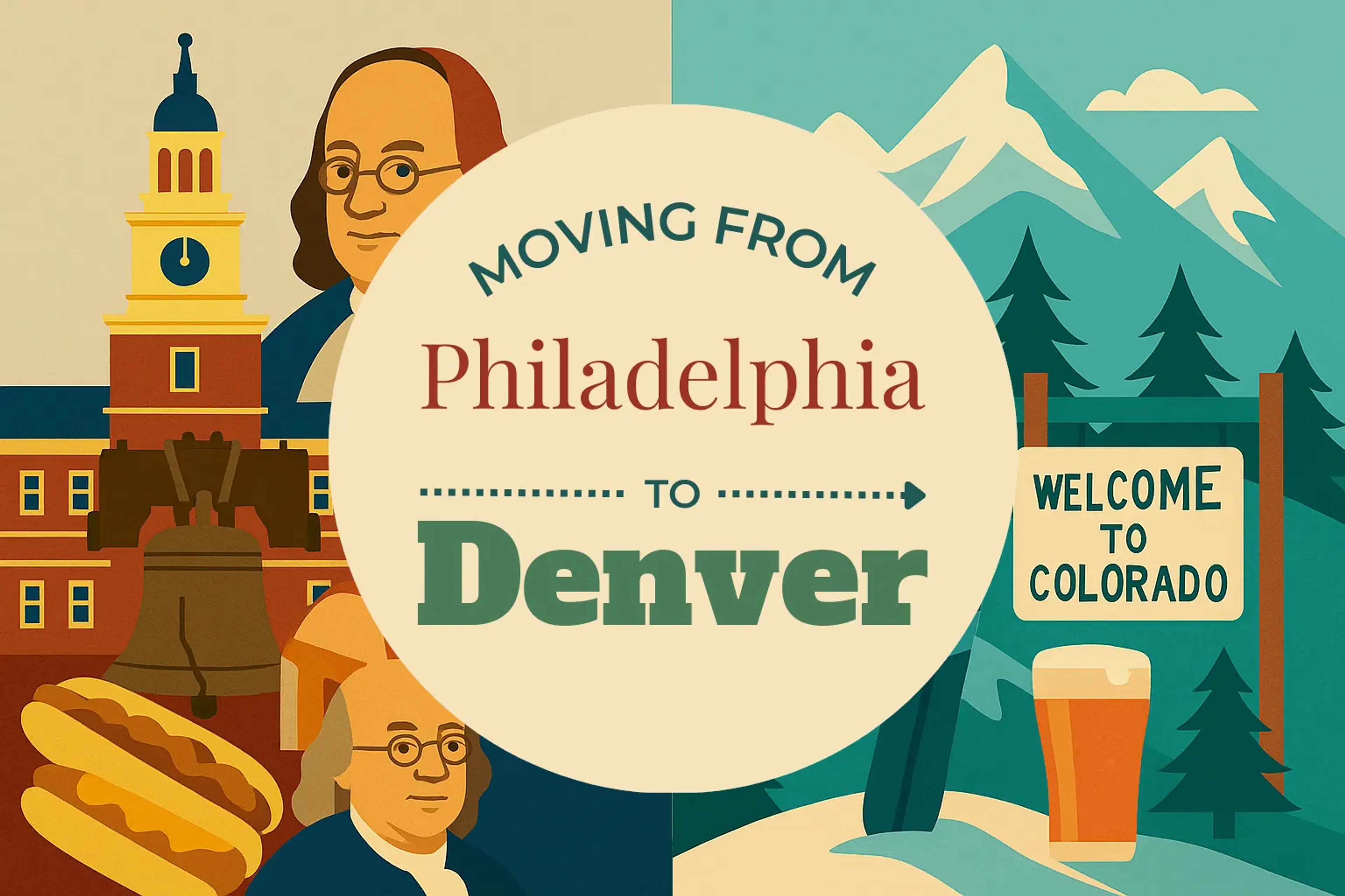 Side-by-side comparison of Philadelphia to Denver moving companies
