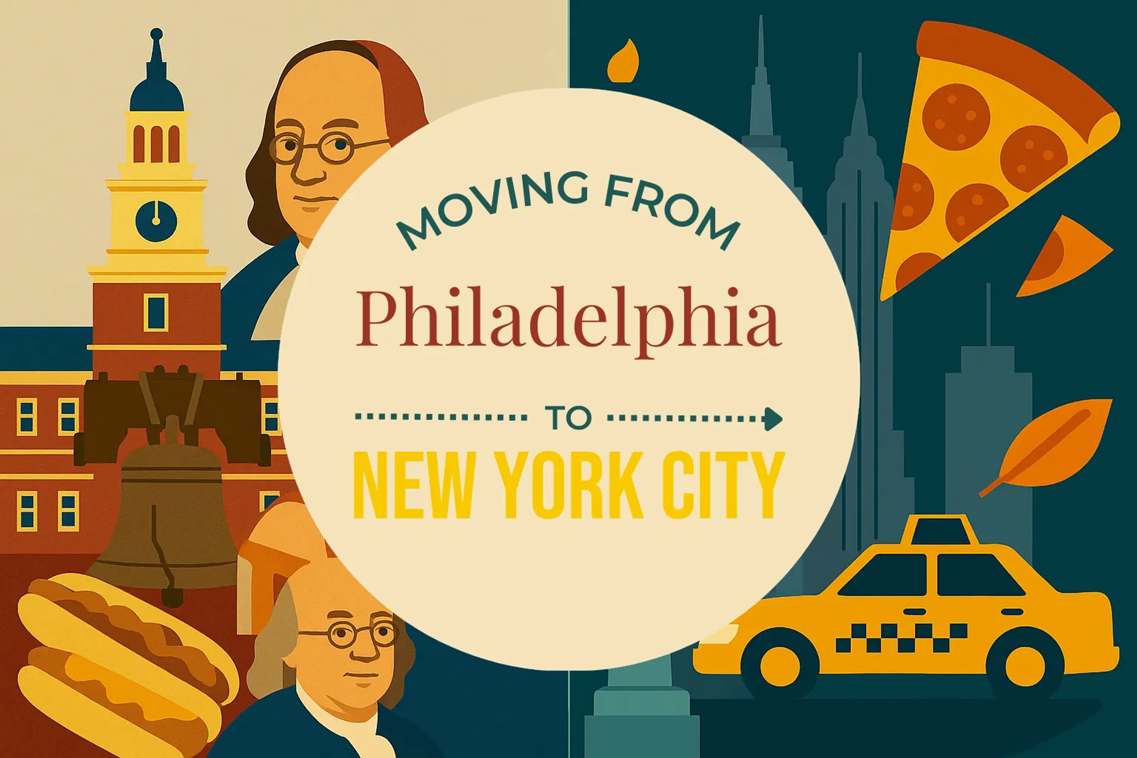 Side-by-side comparison of Philadelphia to New York City moving companies