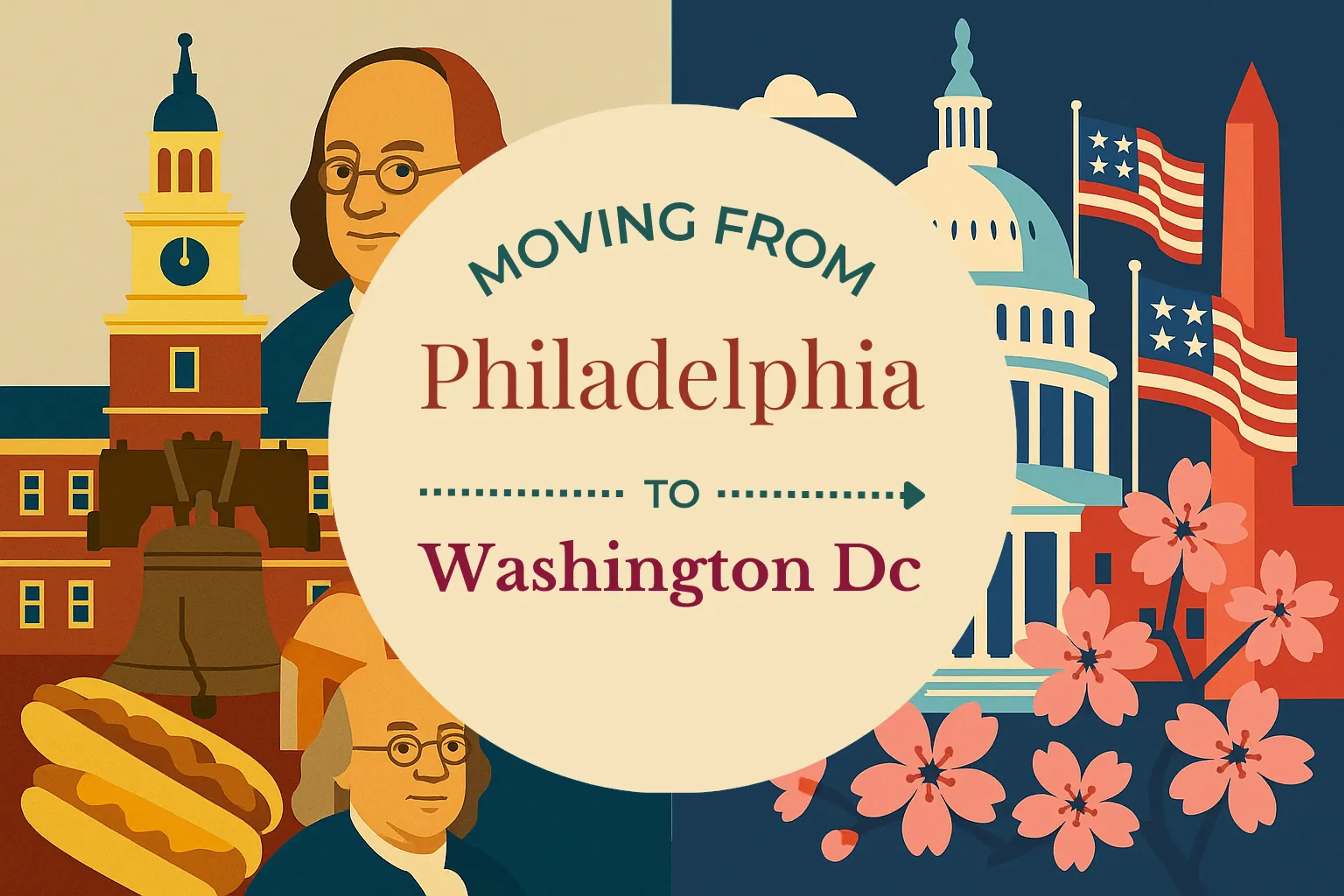 Side-by-side comparison of Philadelphia to Washington DC moving companies