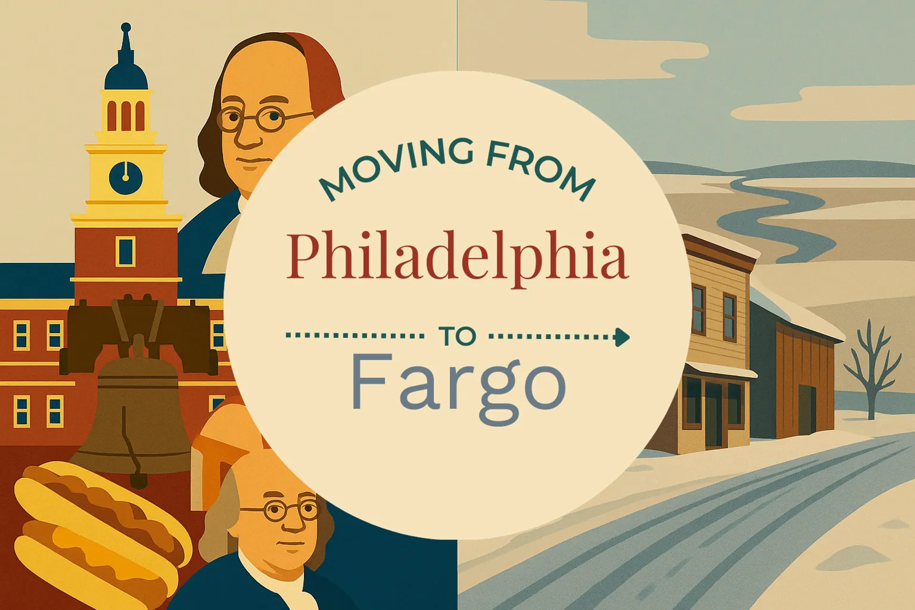 Side-by-side comparison of Philadelphia to Fargo moving companies