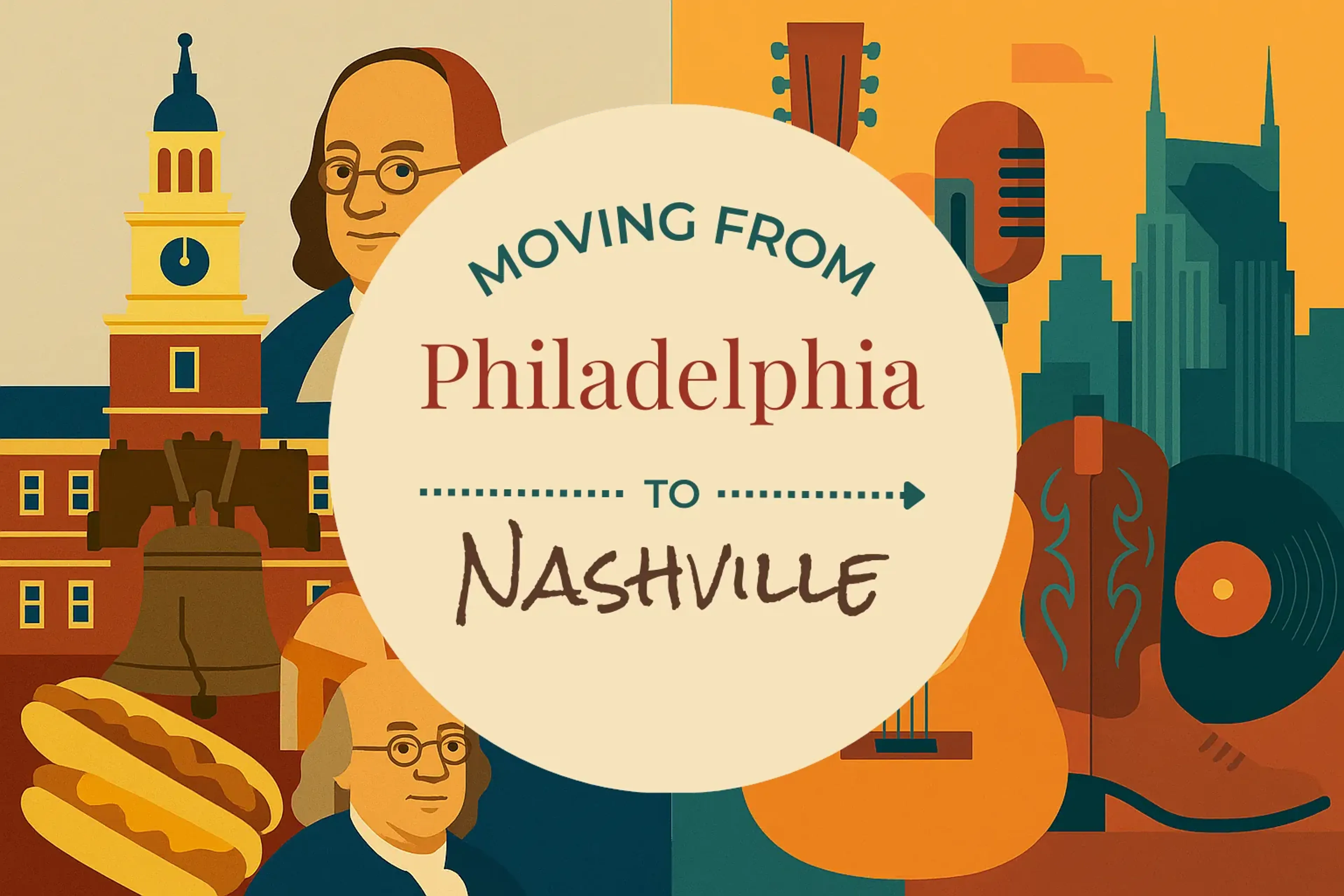 Side-by-side comparison of Philadelphia to Nashville moving companies