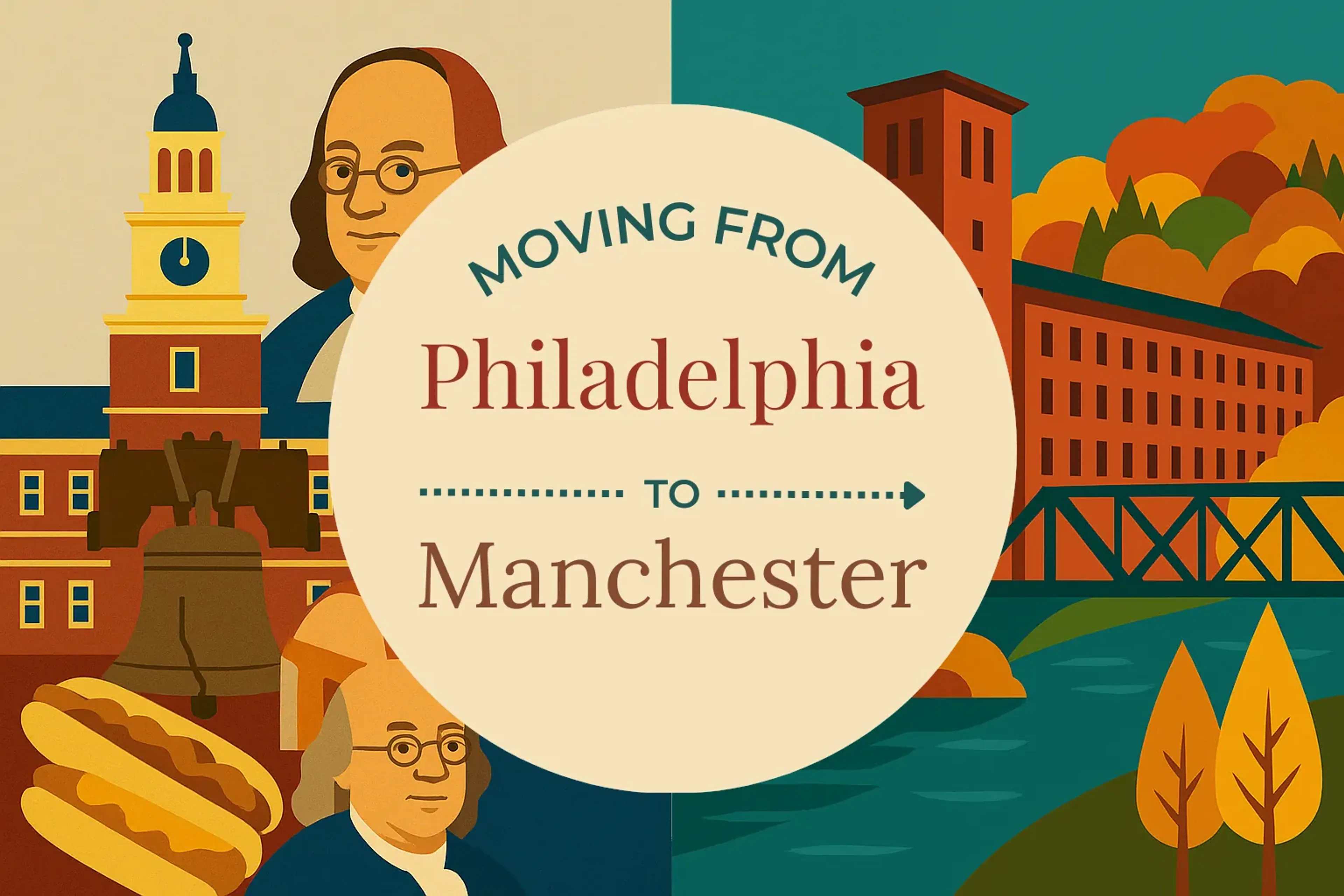 Side-by-side comparison of Philadelphia to Manchester moving companies