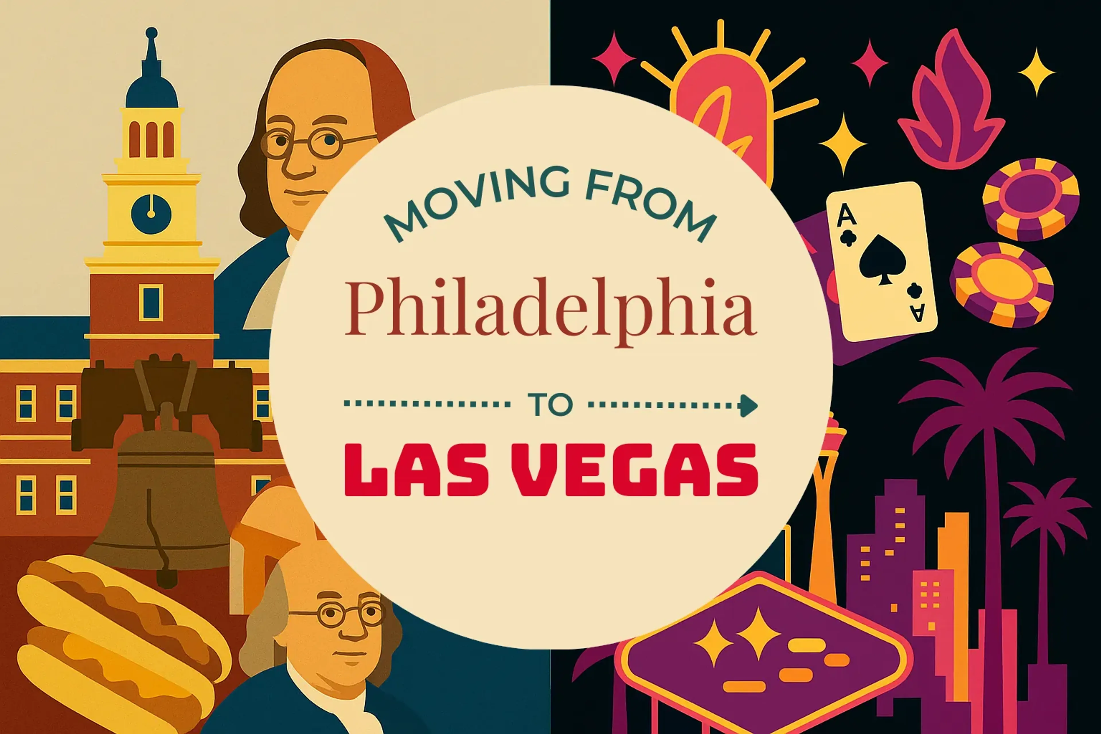 Side-by-side comparison of Philadelphia to Las Vegas moving companies