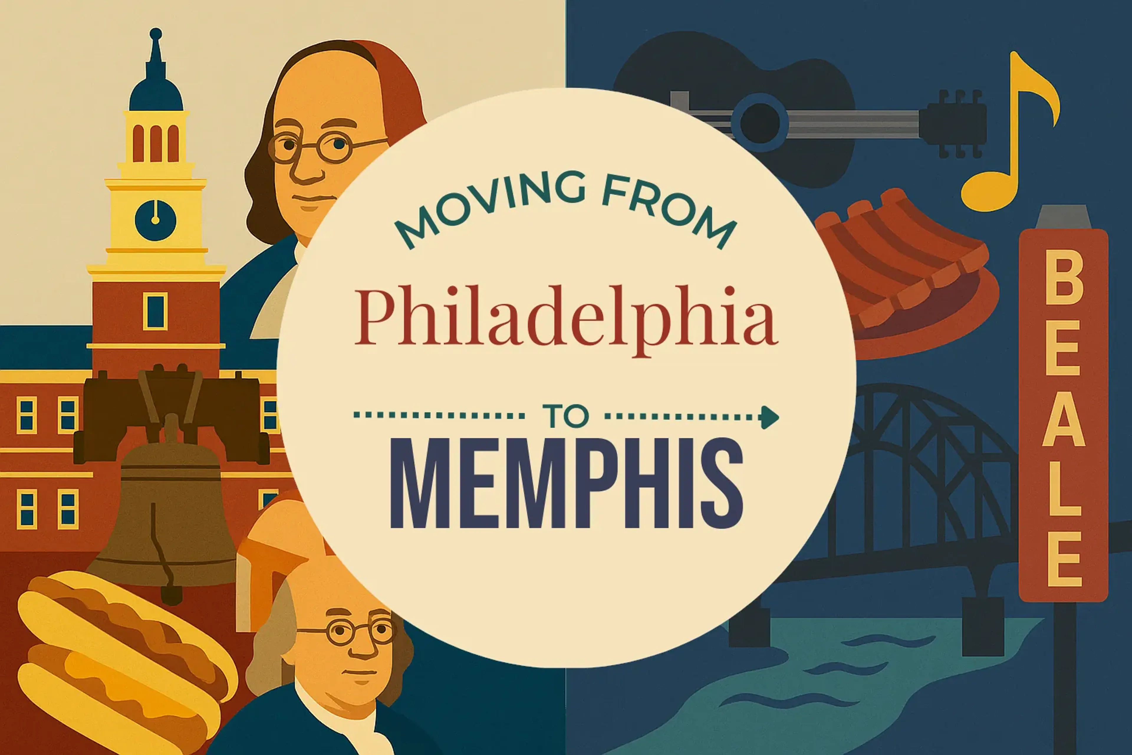 Side-by-side comparison of Philadelphia to Memphis moving companies