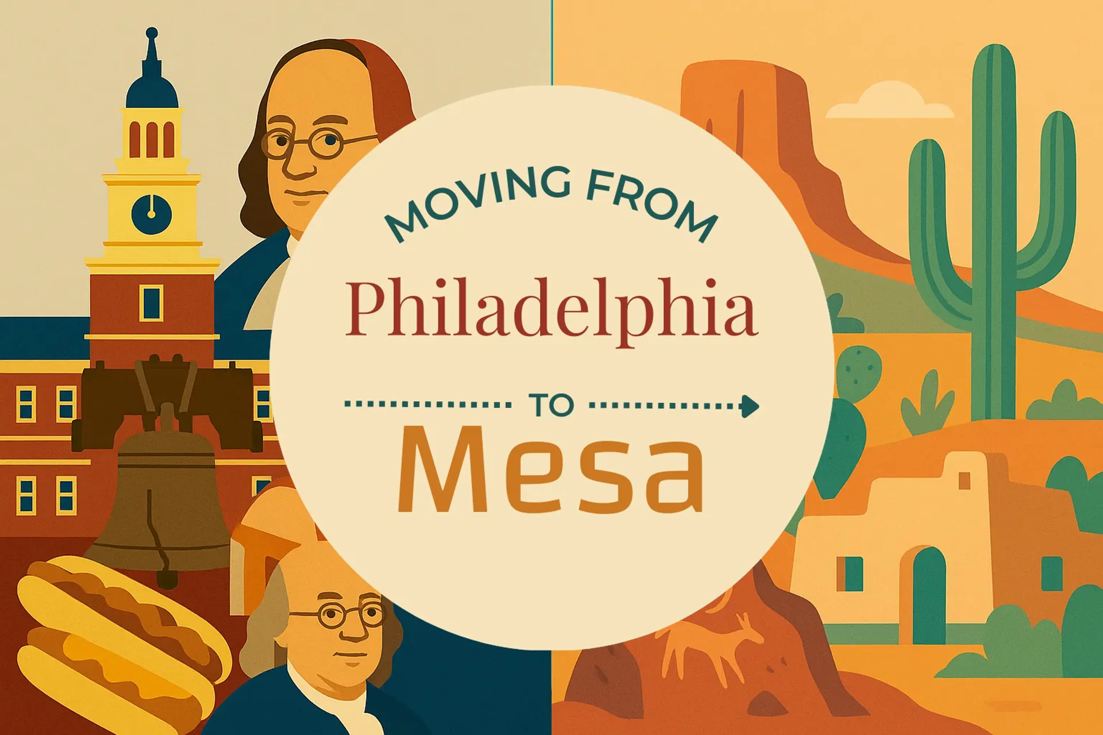 Side-by-side comparison of Philadelphia to Mesa moving companies