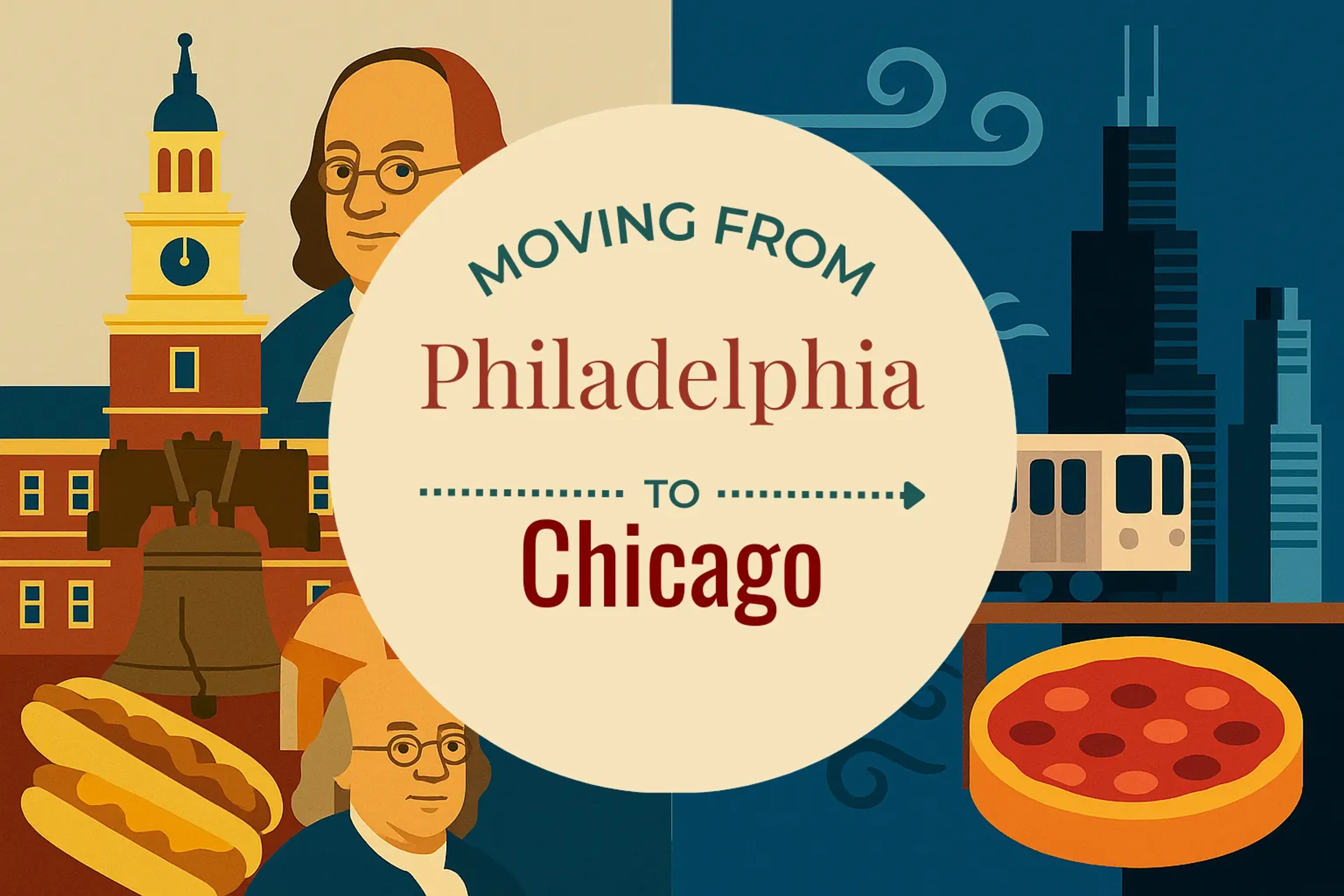 Side-by-side comparison of Philadelphia to Chicago moving companies