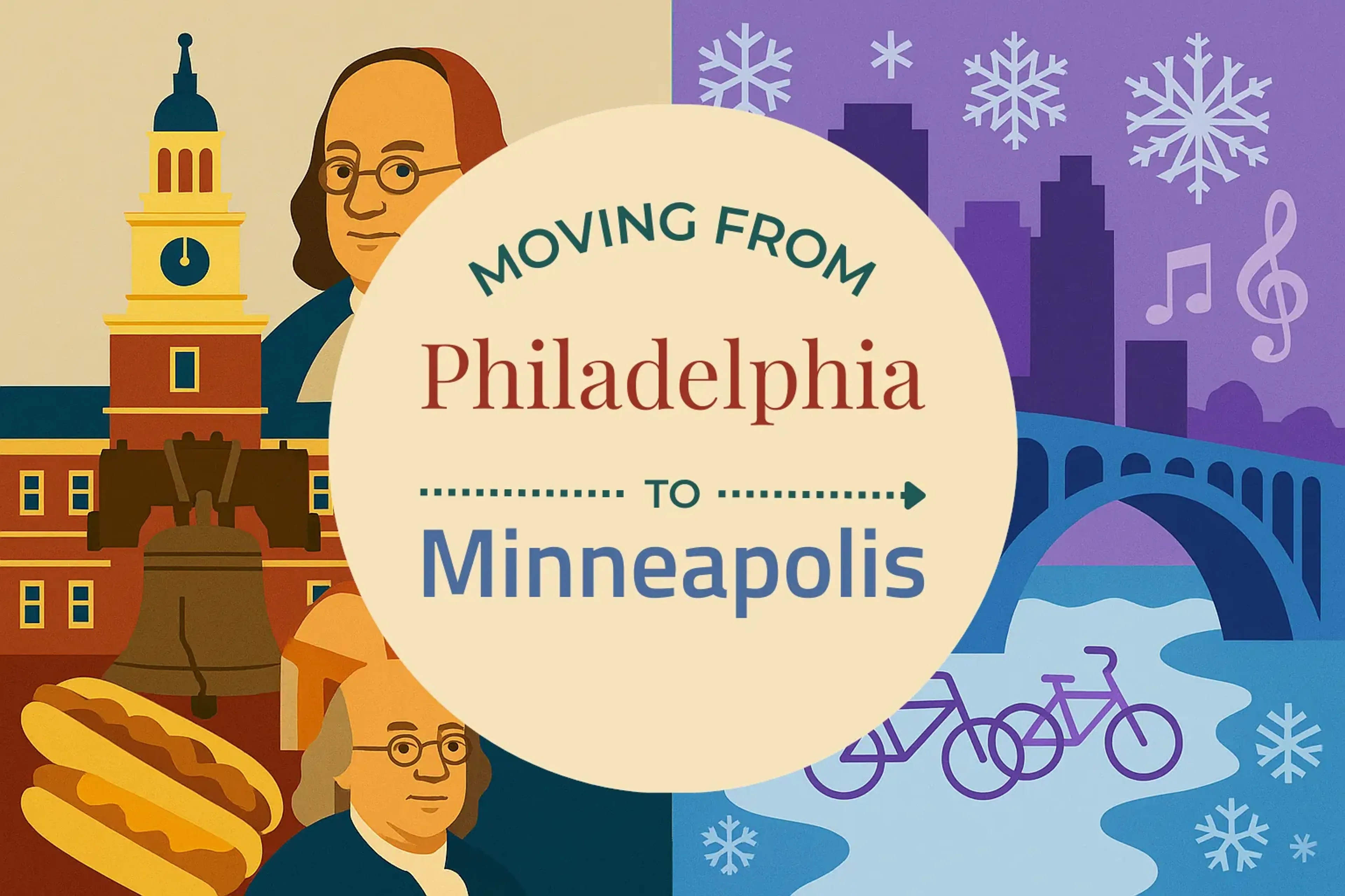 Side-by-side comparison of Philadelphia to Minneapolis moving companies