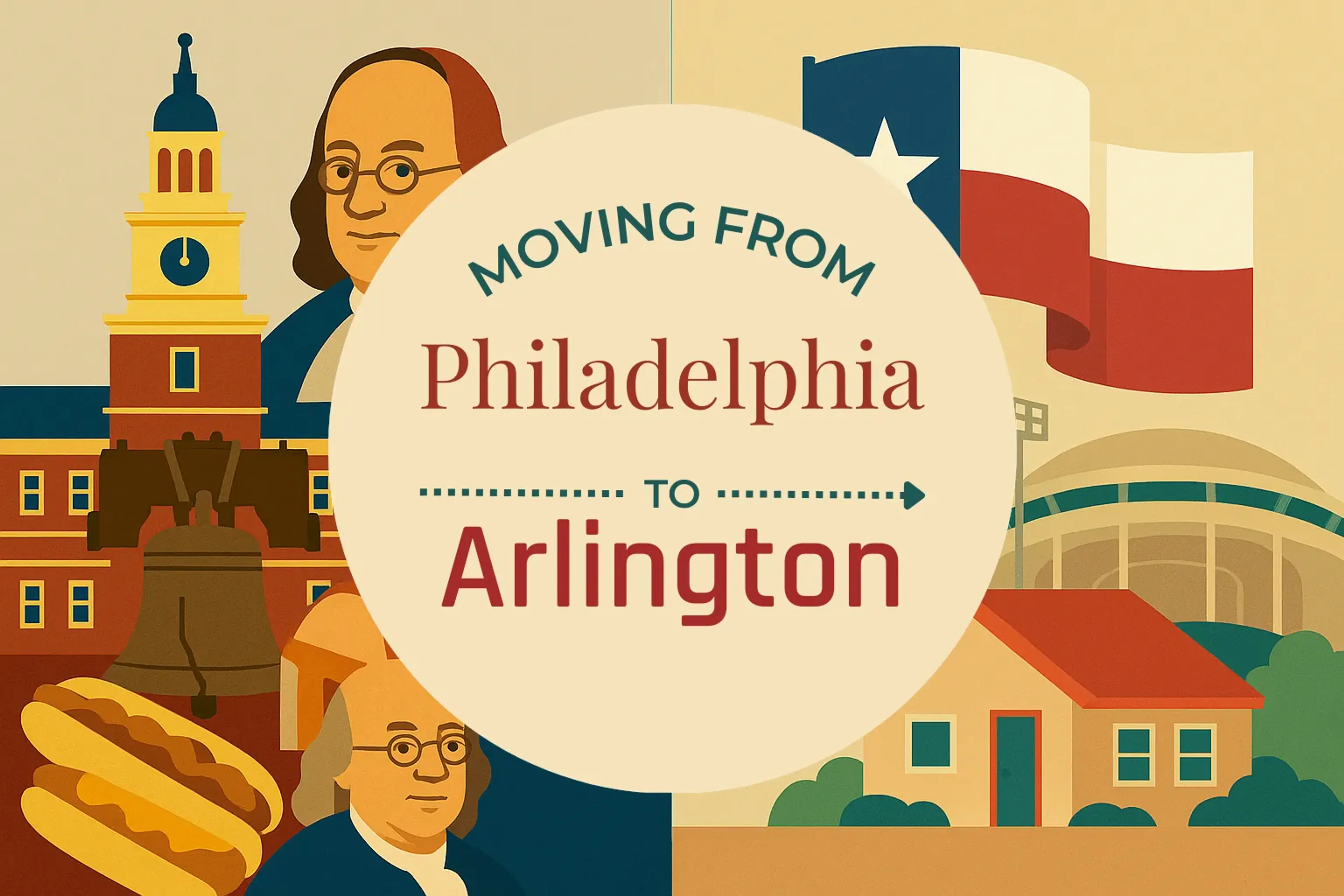 Side-by-side comparison of Philadelphia to Arlington moving companies