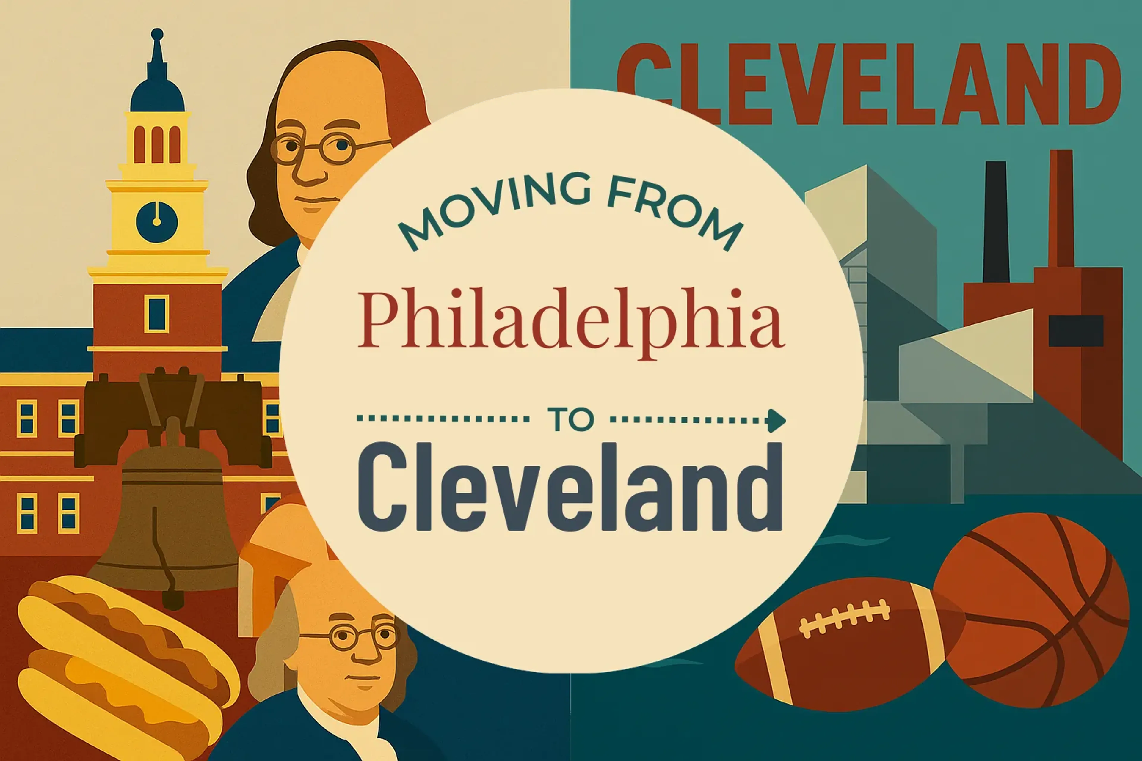 Side-by-side comparison of Philadelphia to Cleveland moving companies