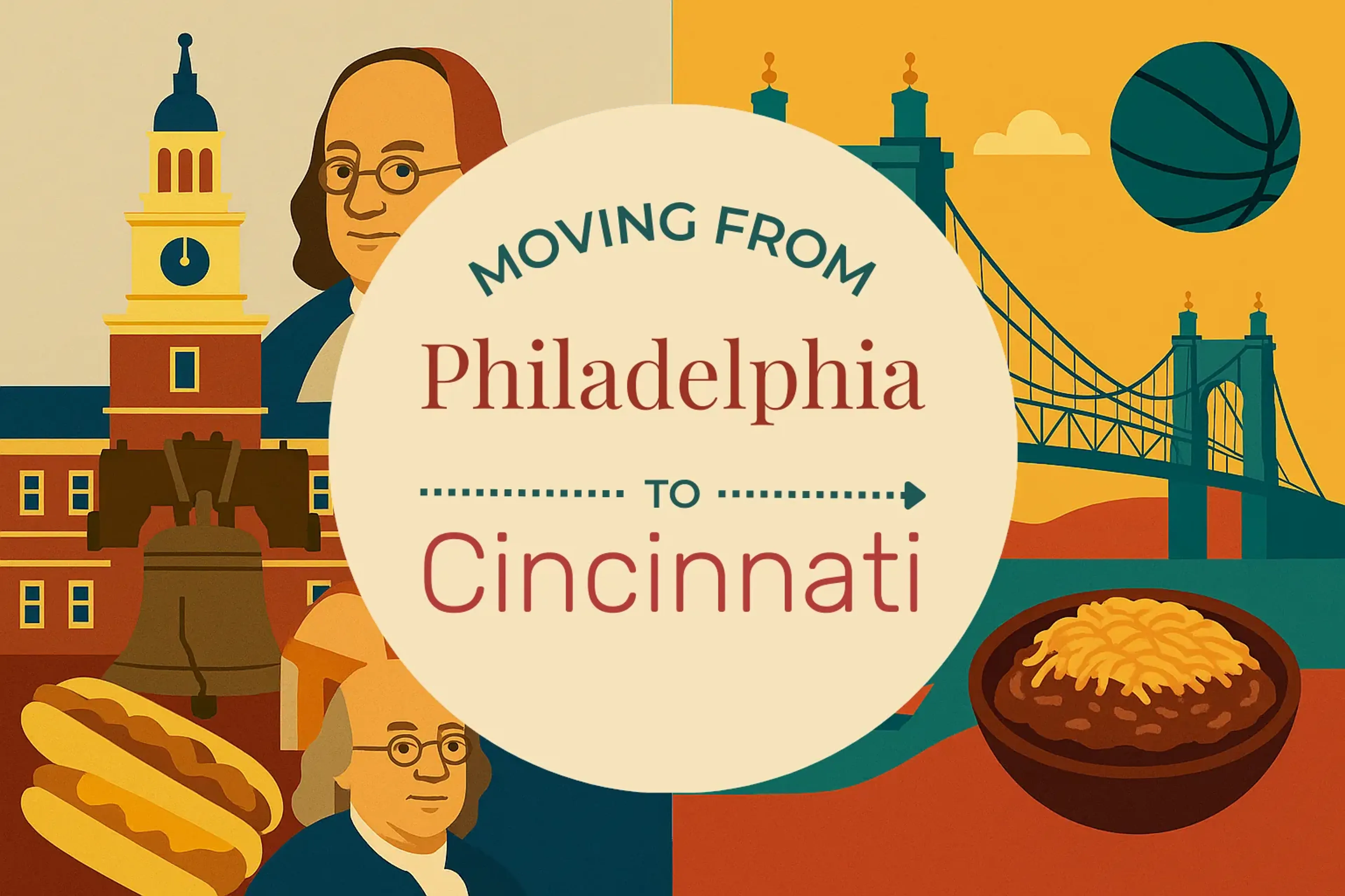 Side-by-side comparison of Philadelphia to Cincinnati moving companies