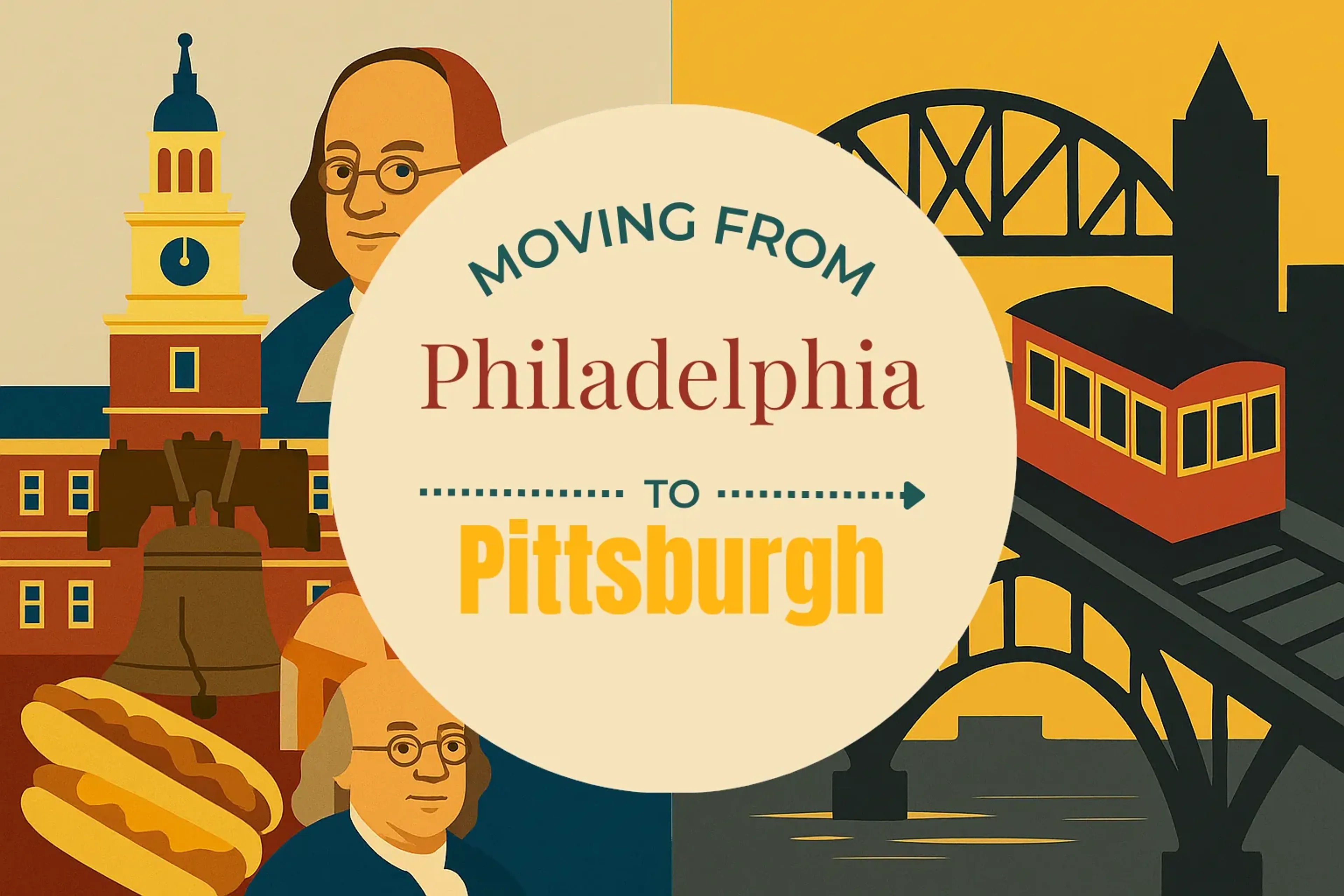 Side-by-side comparison of Philadelphia to Pittsburgh moving companies