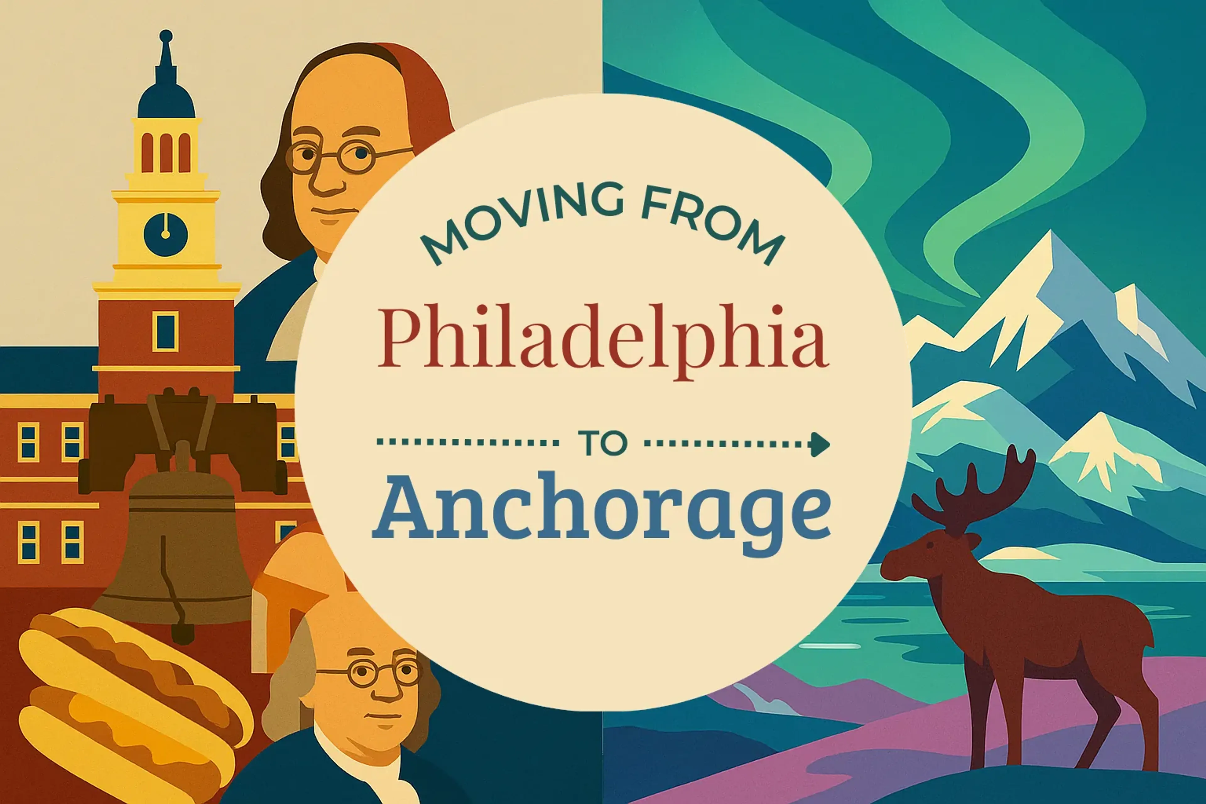 Side-by-side comparison of Philadelphia to Anchorage moving companies