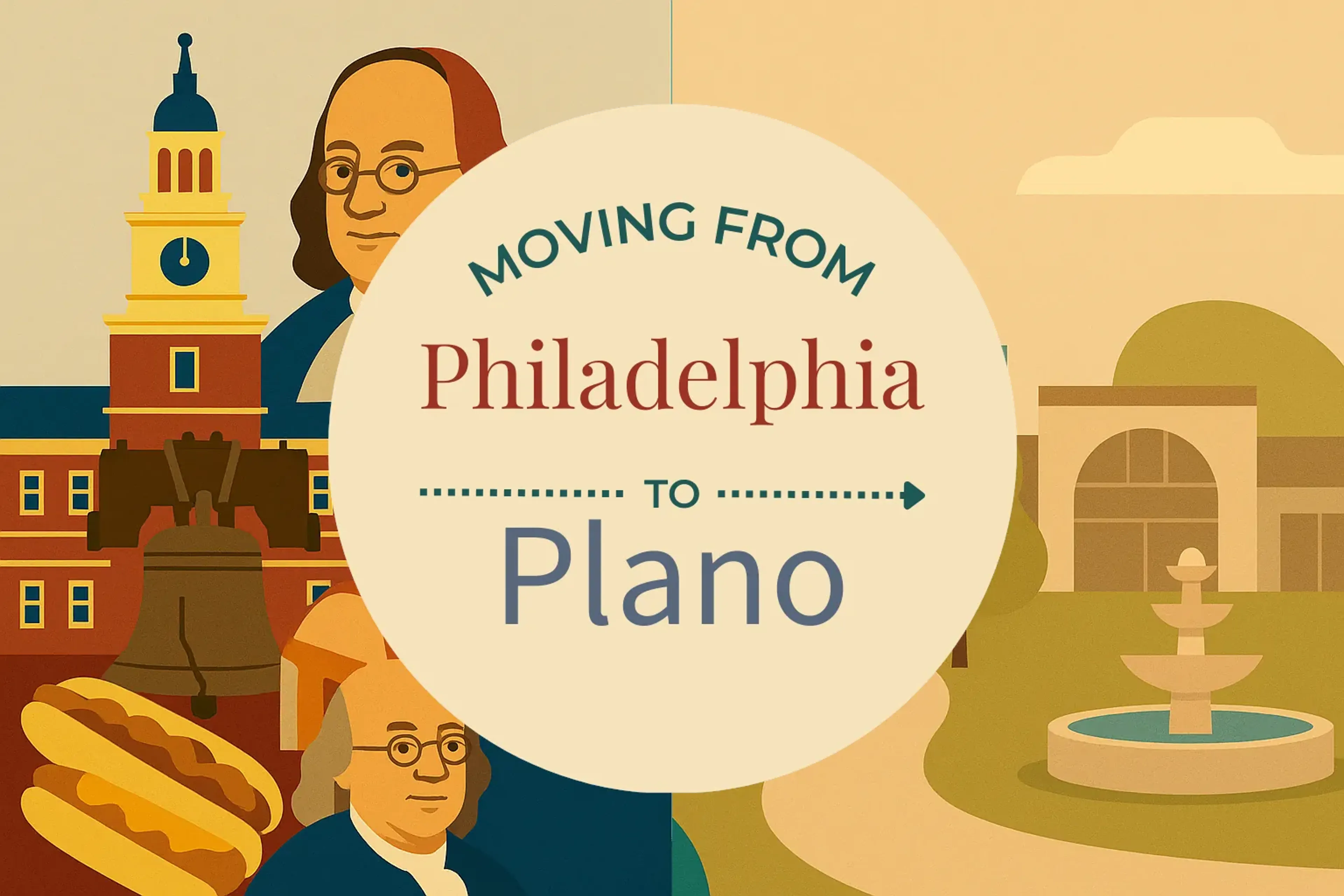 Side-by-side comparison of Philadelphia to Plano moving companies