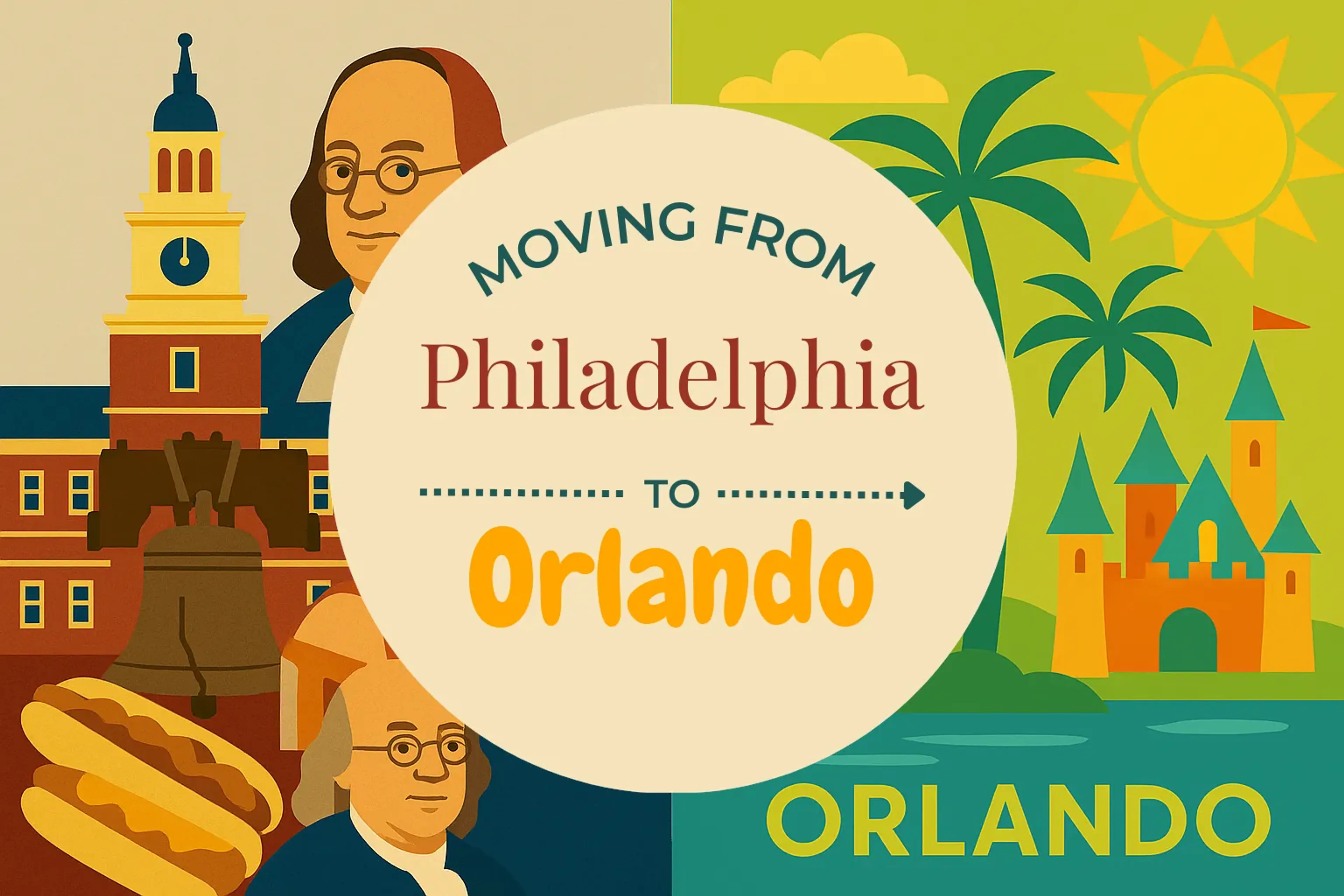 Side-by-side comparison of Philadelphia to Orlando moving companies