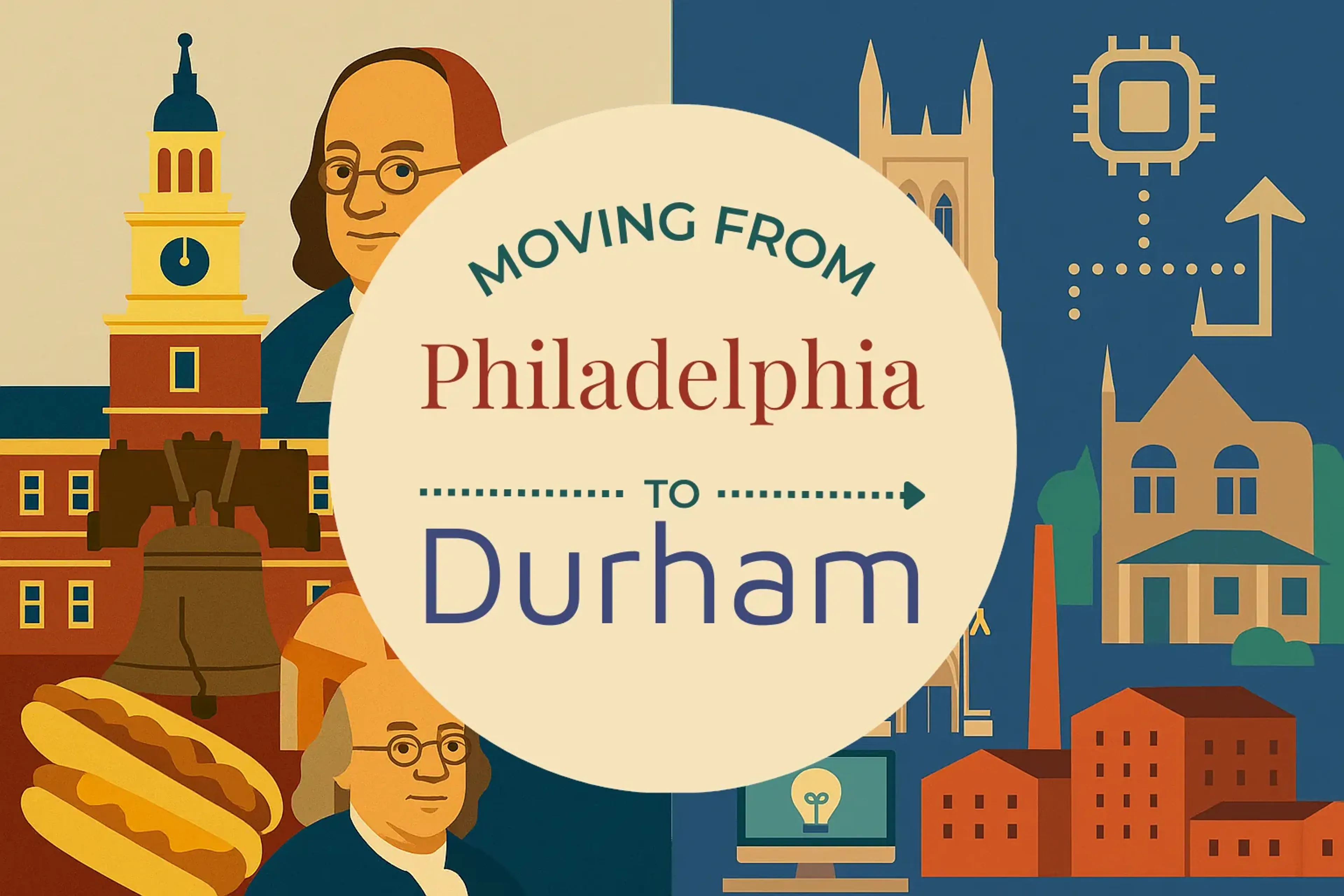 Side-by-side comparison of Philadelphia to Durham moving companies