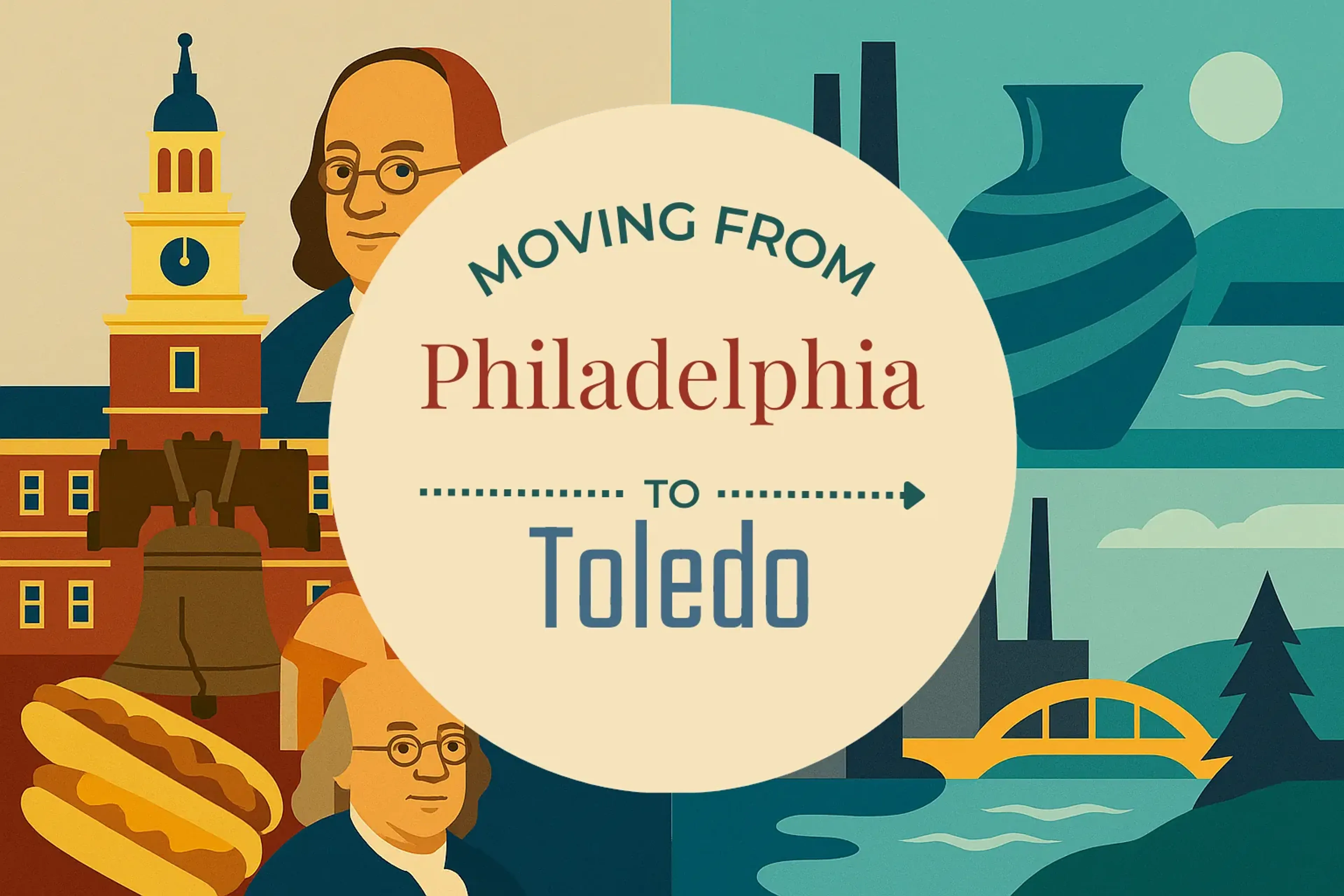 Side-by-side comparison of Philadelphia to Toledo moving companies
