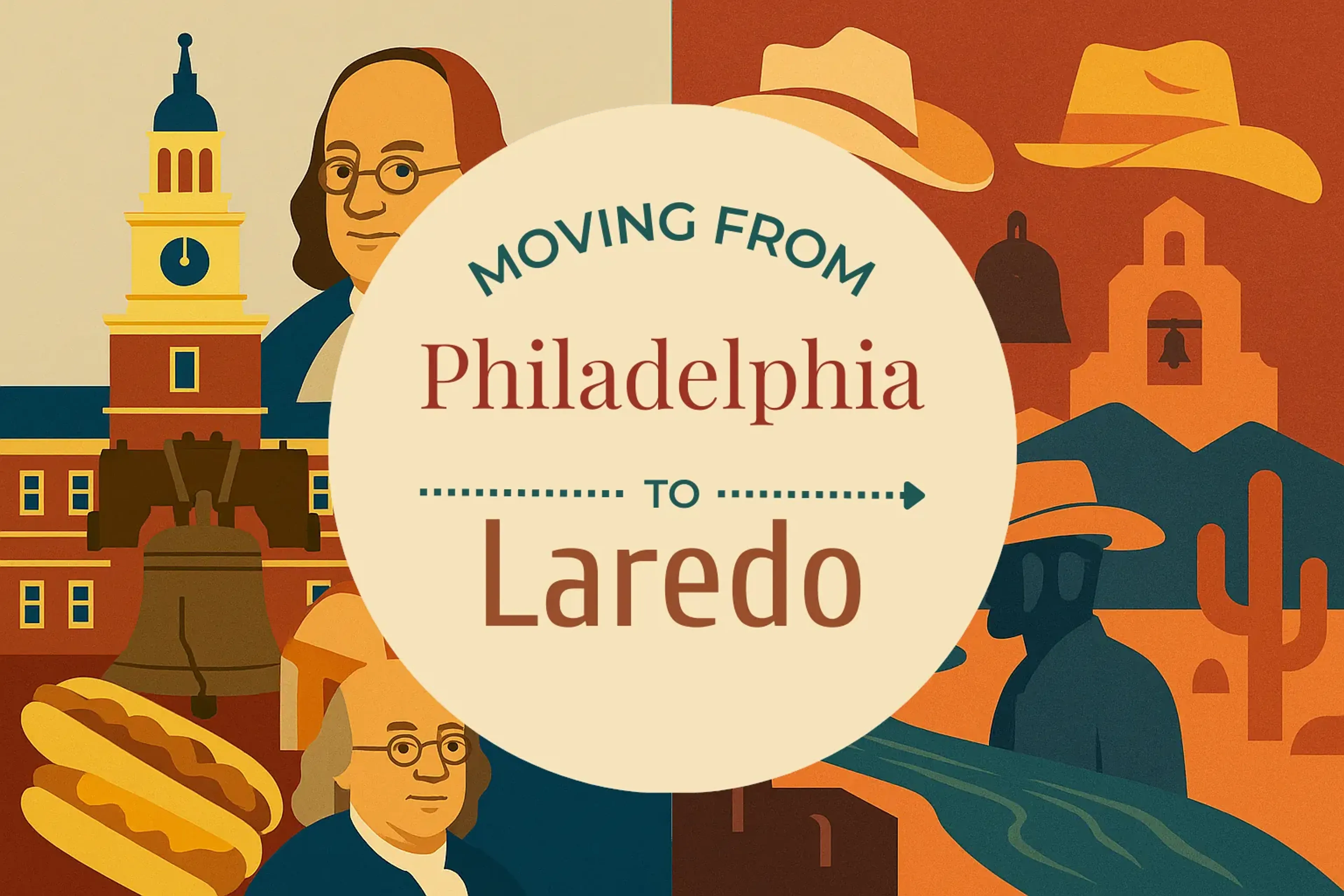 Side-by-side comparison of Philadelphia to Laredo moving companies