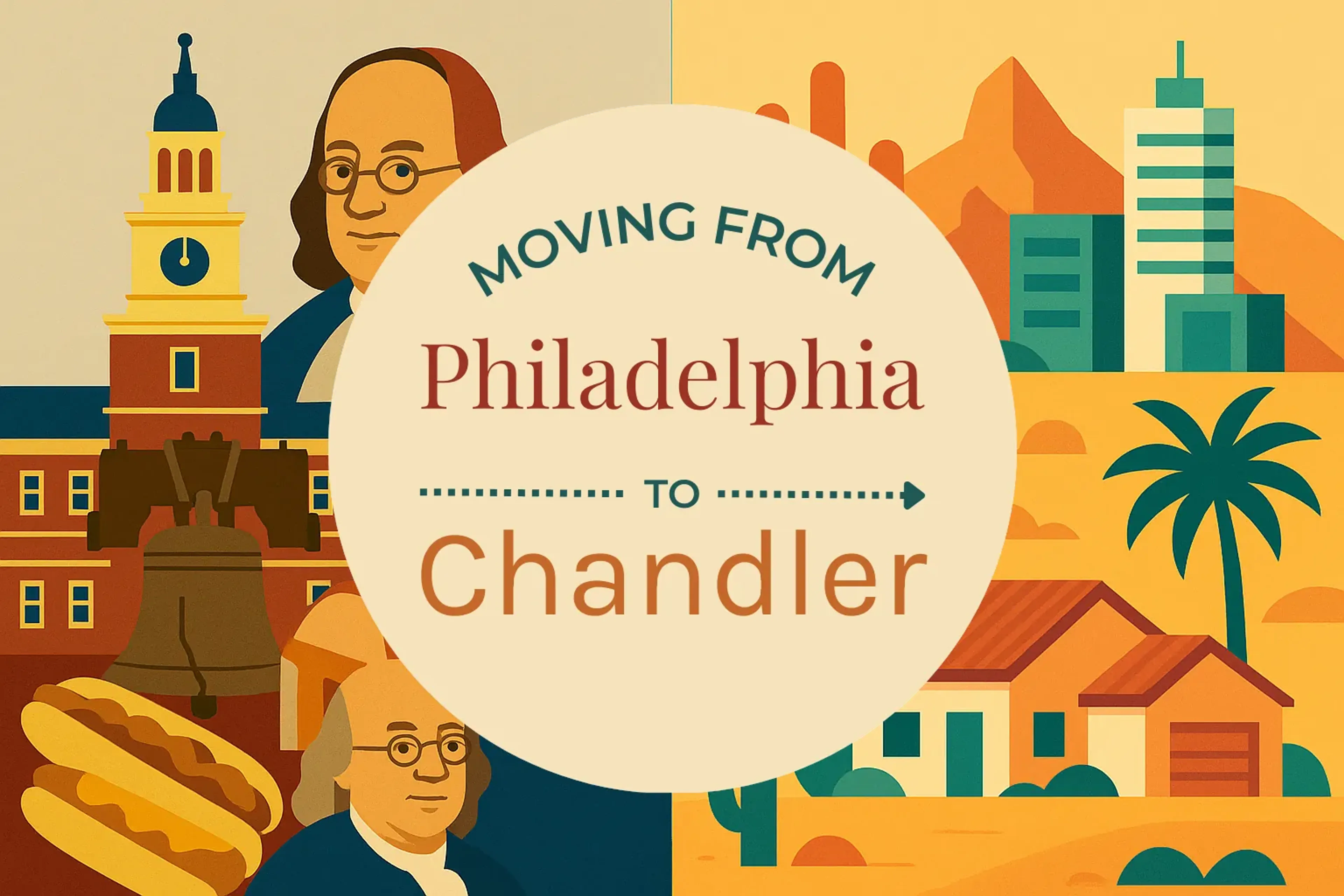 Side-by-side comparison of Philadelphia to Chandler moving companies