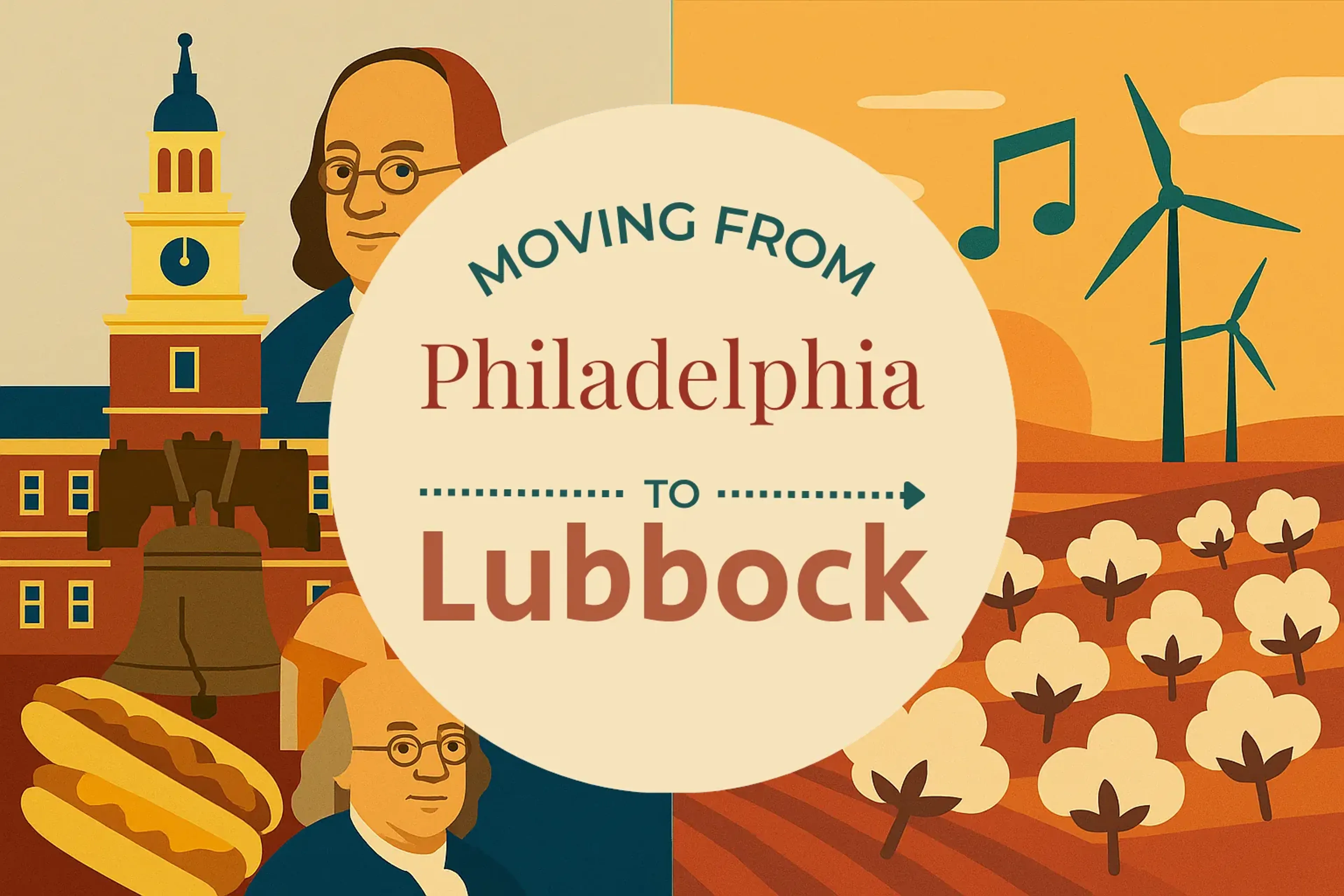 Side-by-side comparison of Philadelphia to Lubbock moving companies