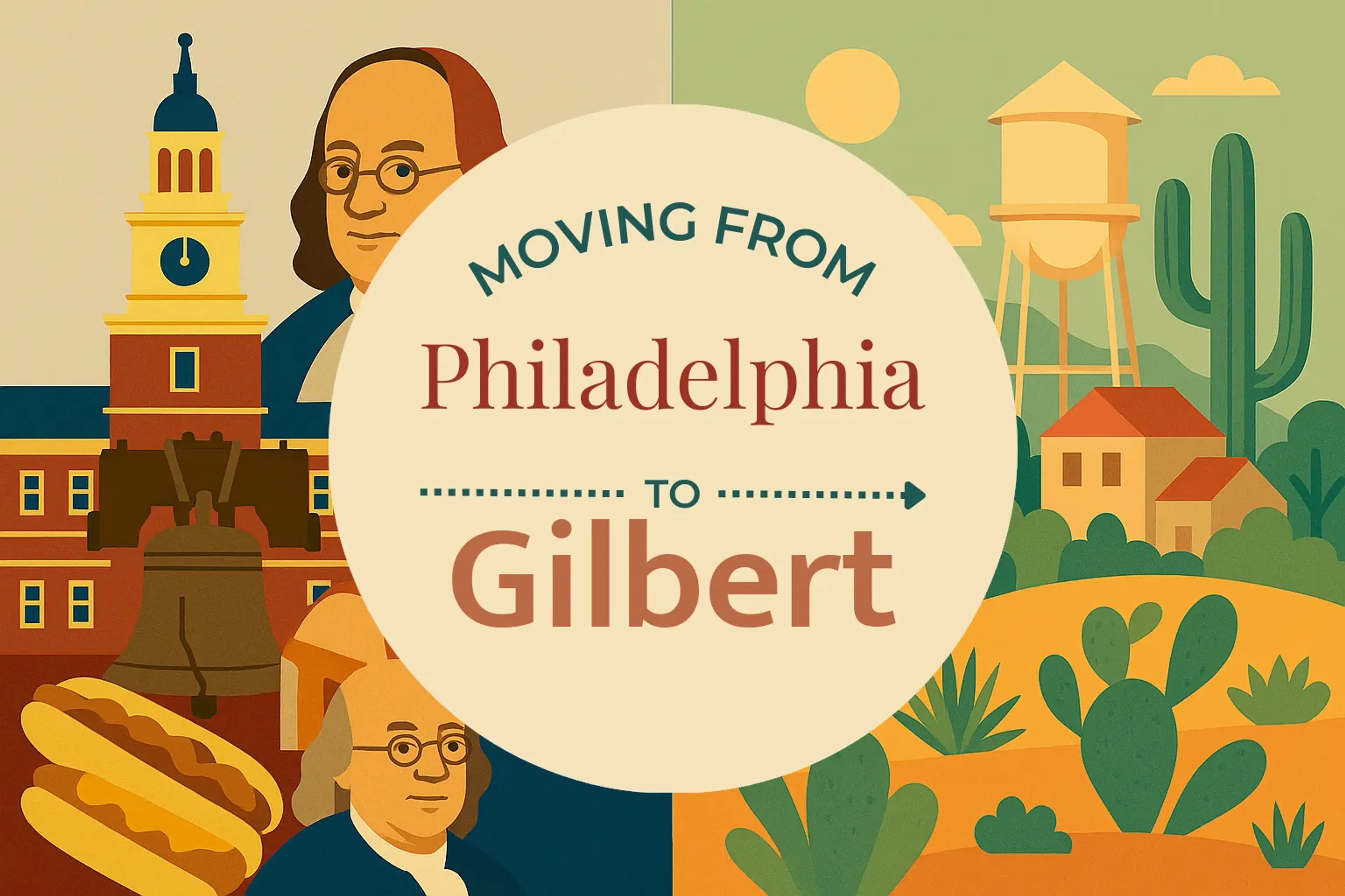 Side-by-side comparison of Philadelphia to Gilbert moving companies