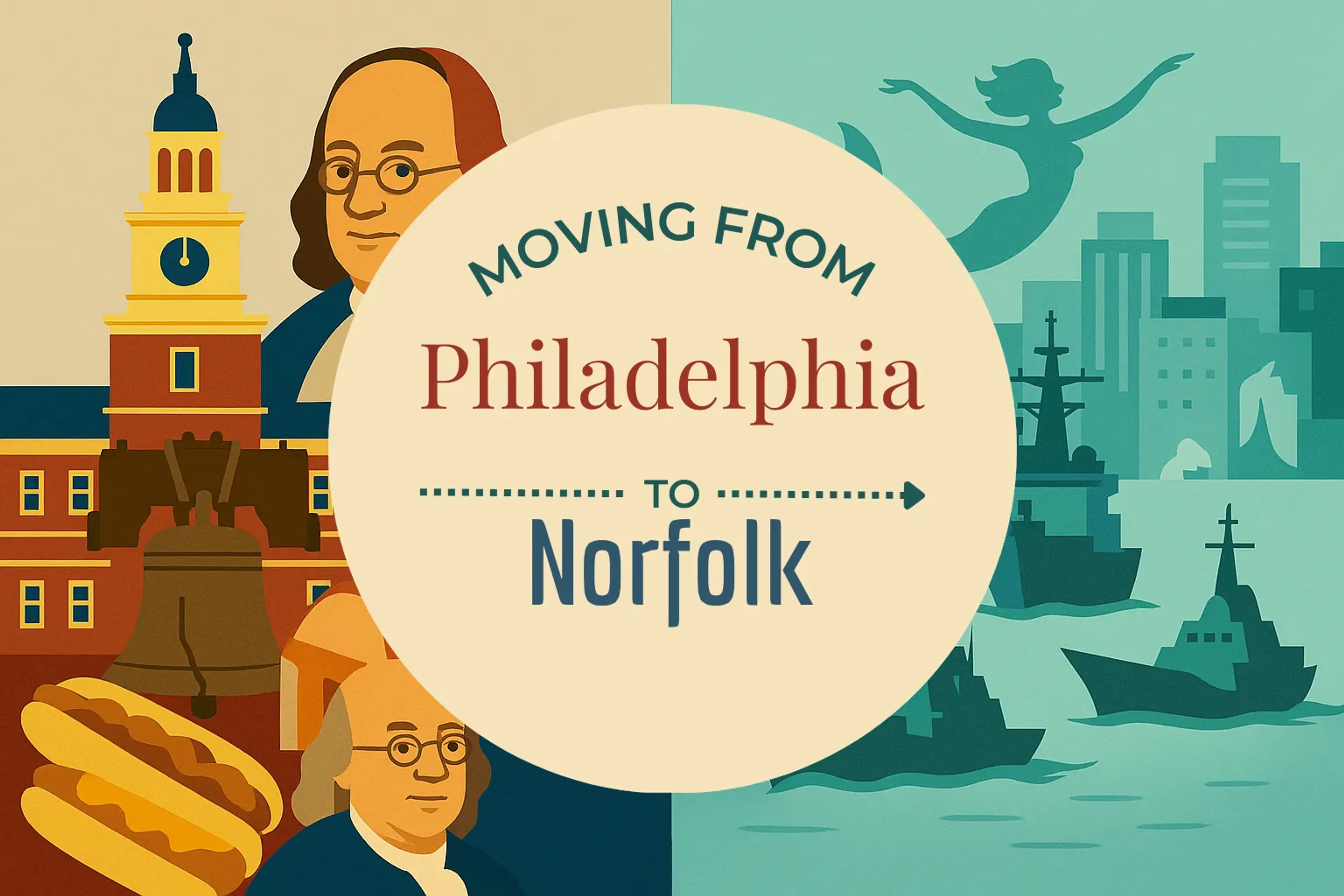Side-by-side comparison of Philadelphia to Norfolk moving companies