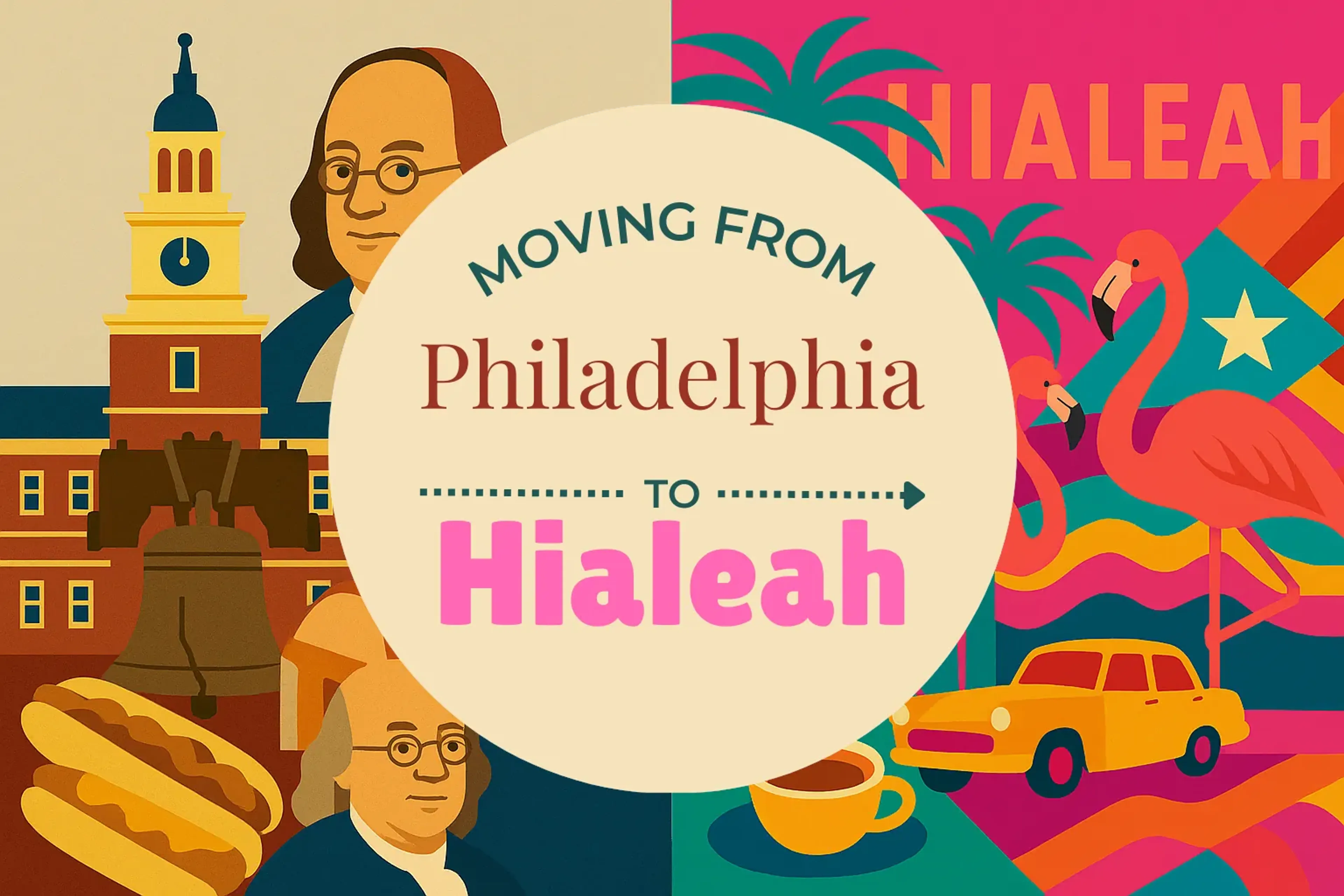 Side-by-side comparison of Philadelphia to Hialeah moving companies