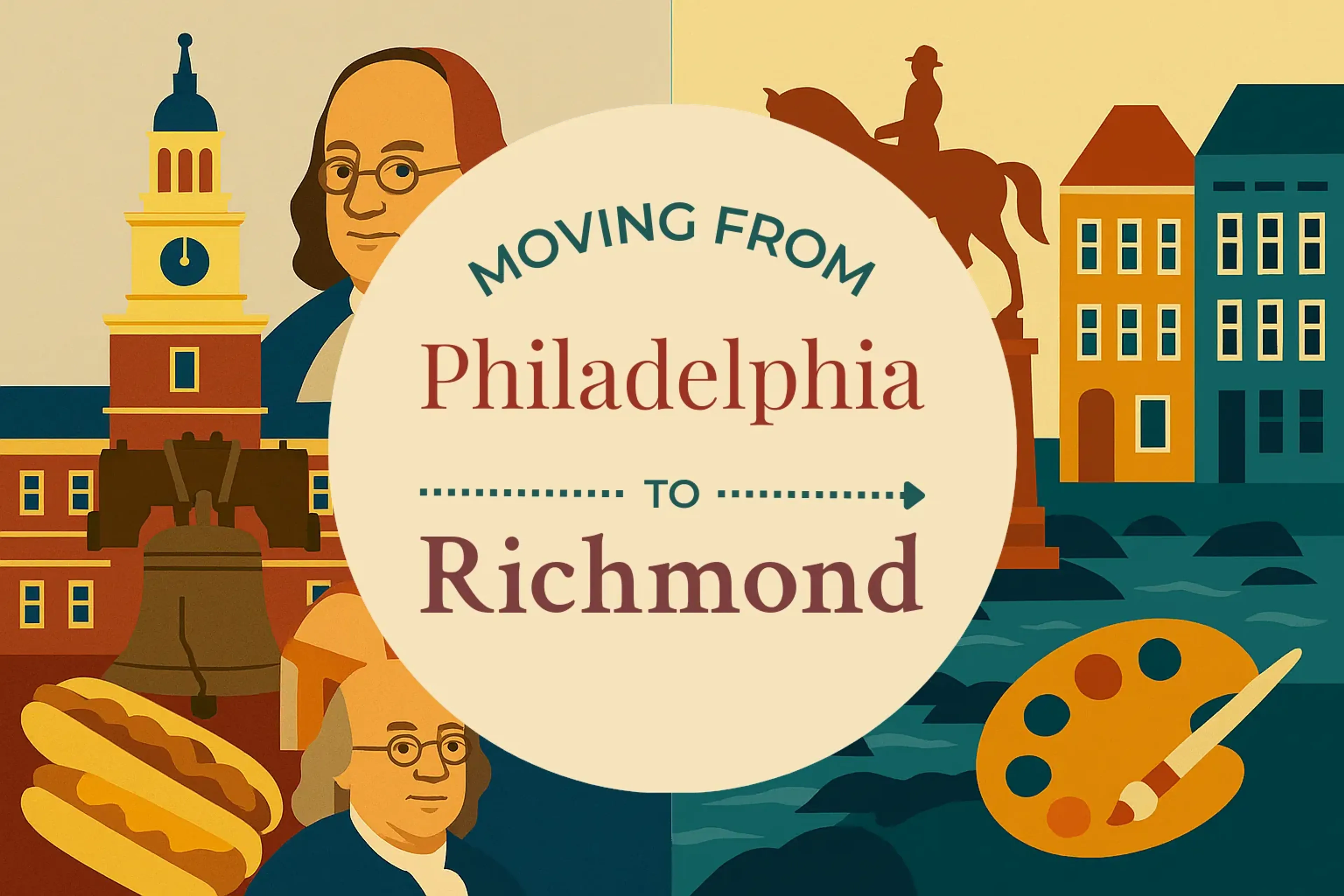 Side-by-side comparison of Philadelphia to Richmond moving companies