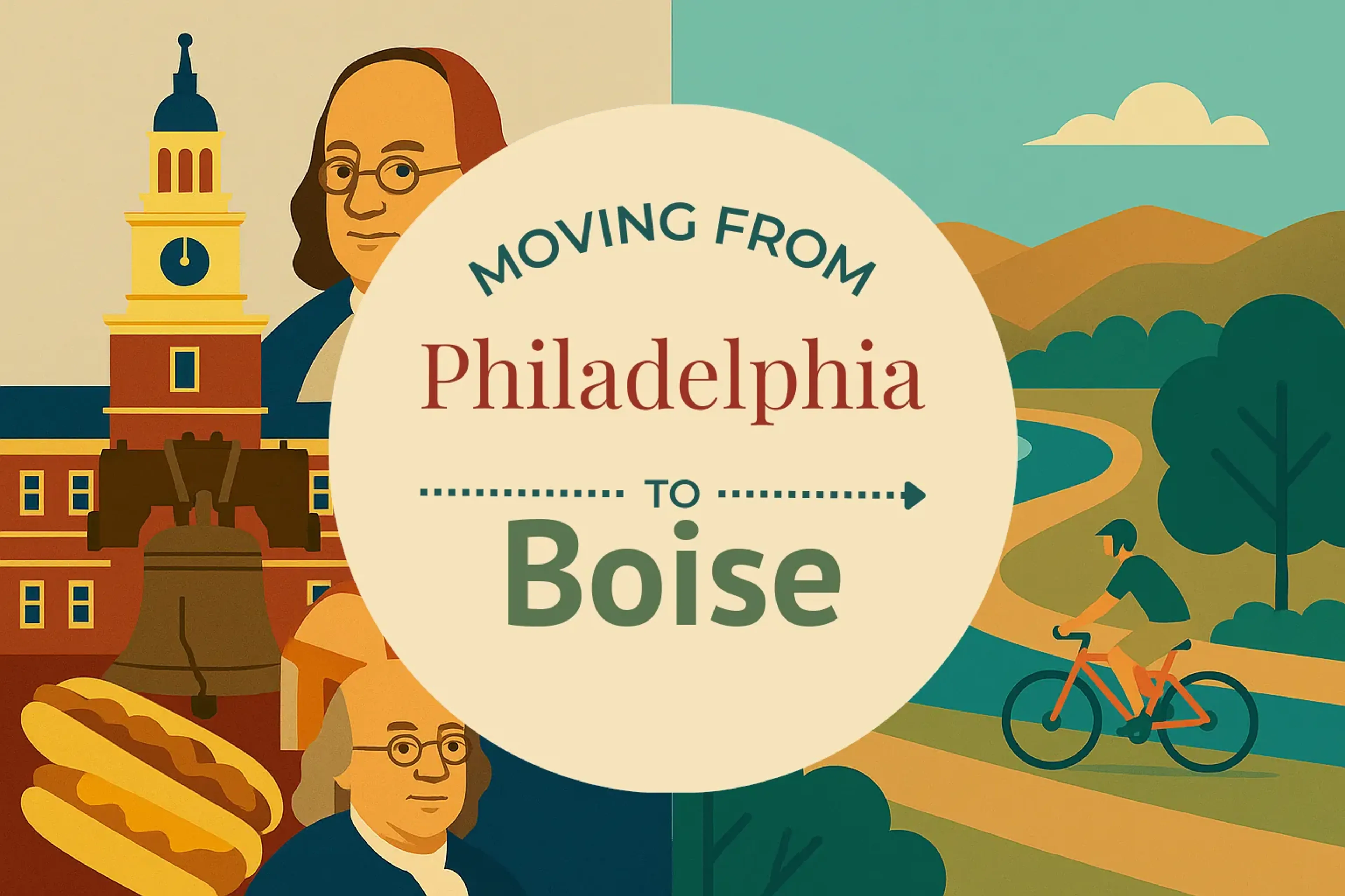 Side-by-side comparison of Philadelphia to Boise moving companies