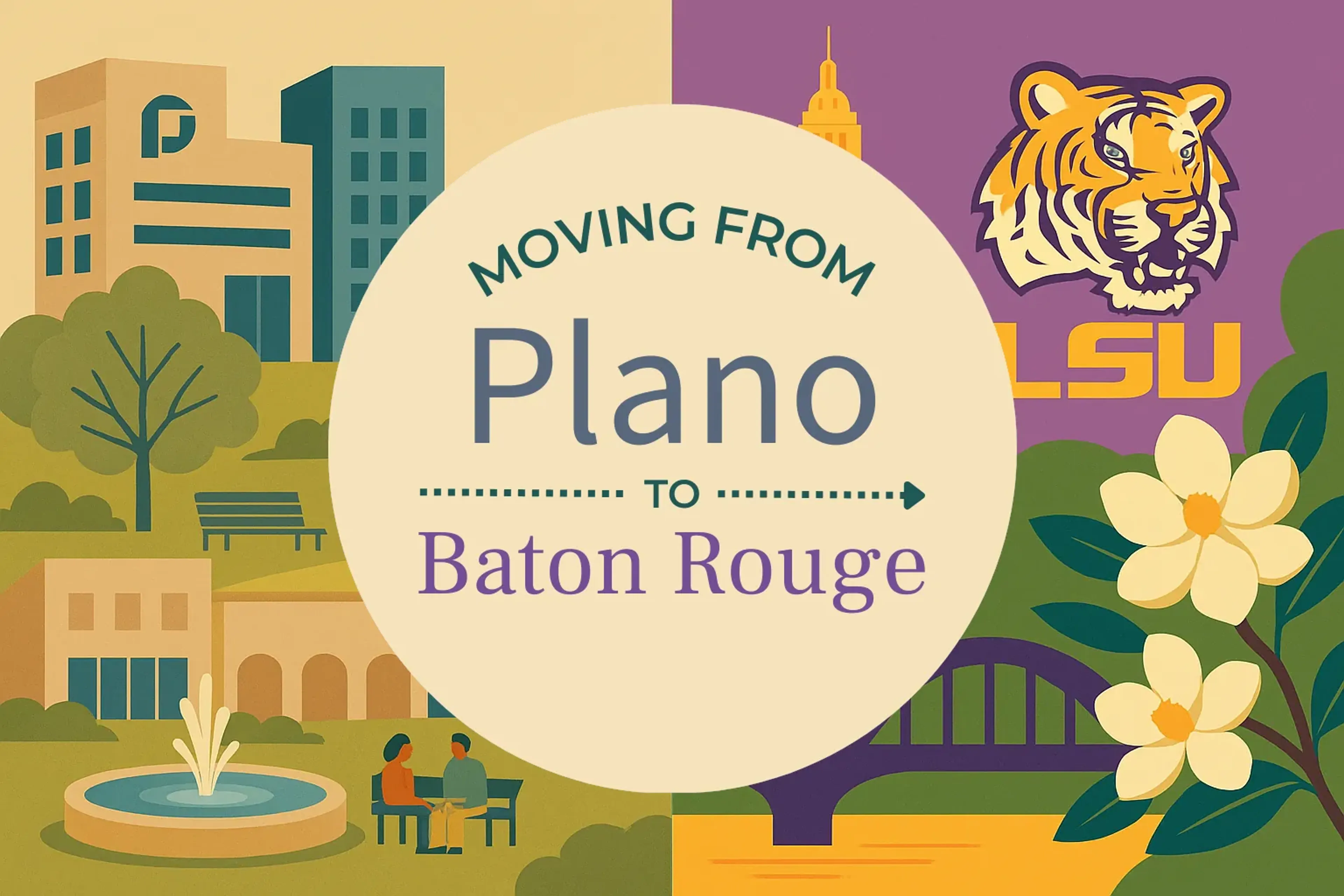 Side-by-side comparison of Plano to Baton Rouge moving companies