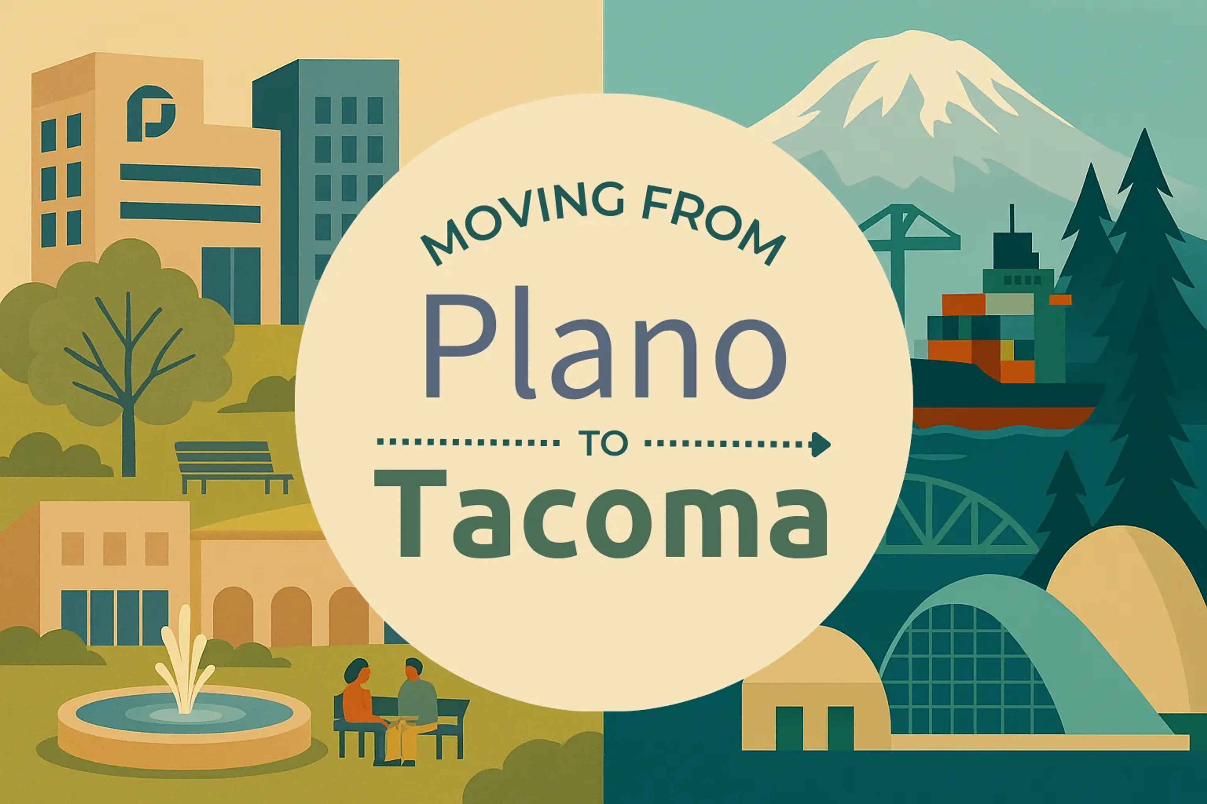 Side-by-side comparison of Plano to Tacoma moving companies