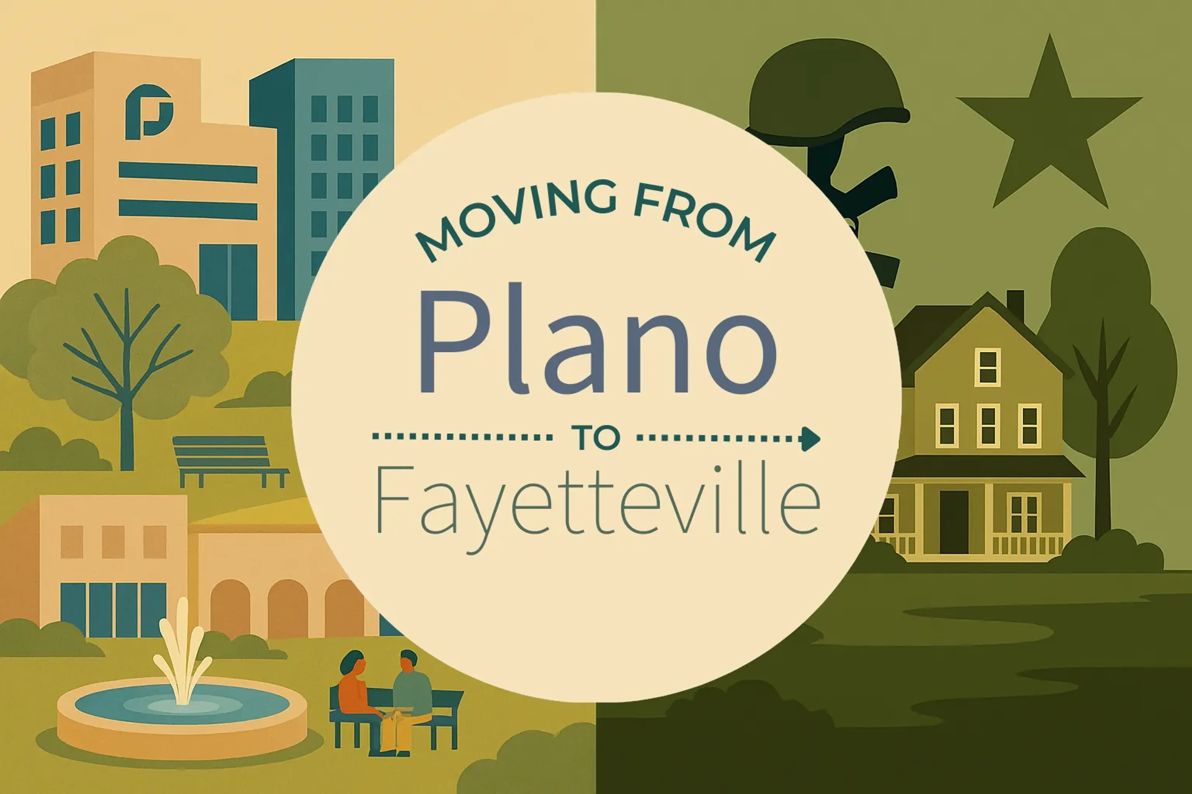 Side-by-side comparison of Plano to Fayetteville moving companies