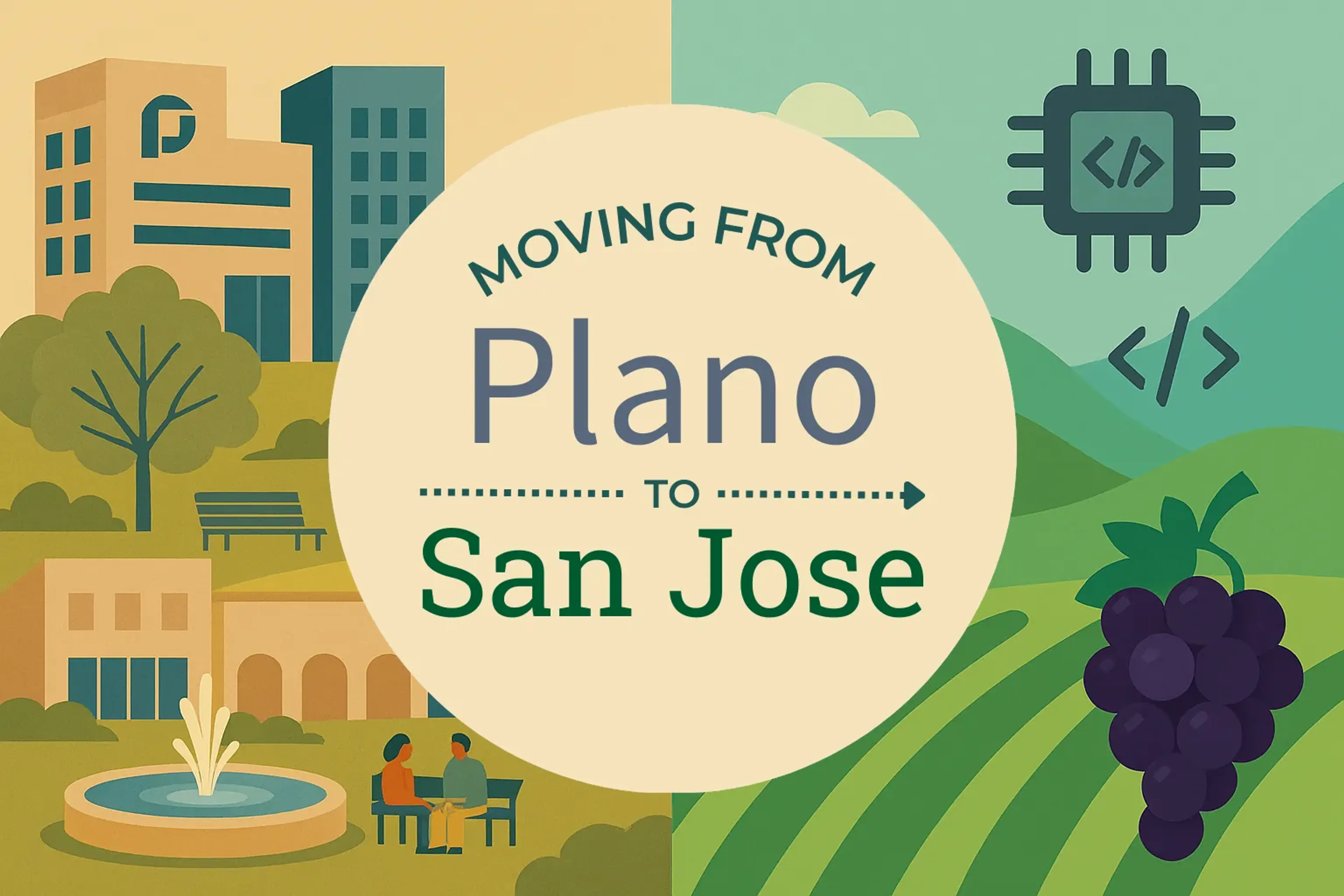 Side-by-side comparison of Plano to San Jose moving companies