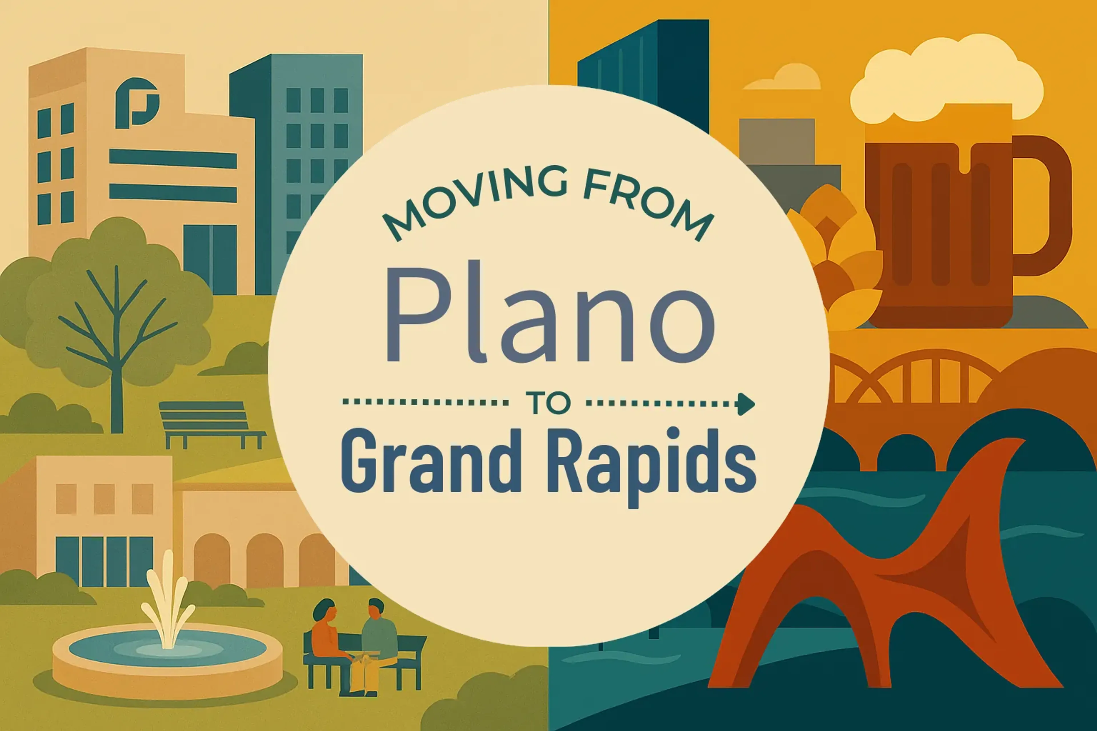 Side-by-side comparison of Plano to Grand Rapids moving companies