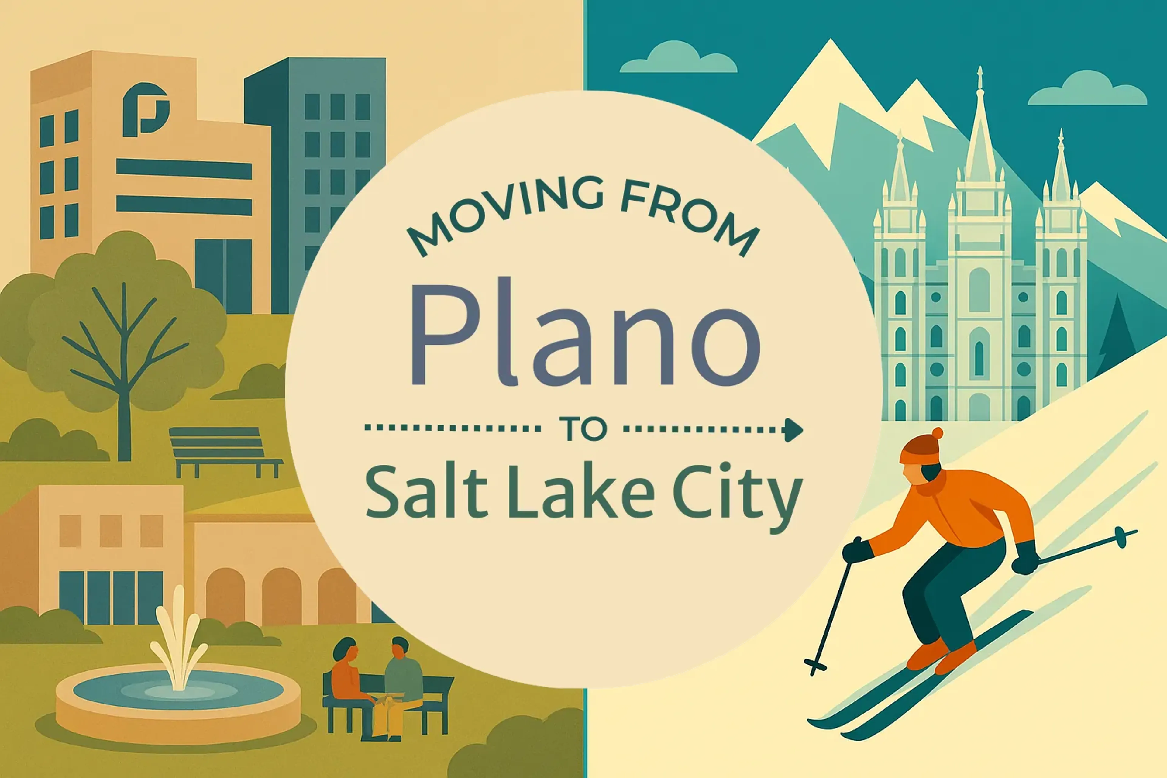 Side-by-side comparison of Plano to Salt Lake City moving companies
