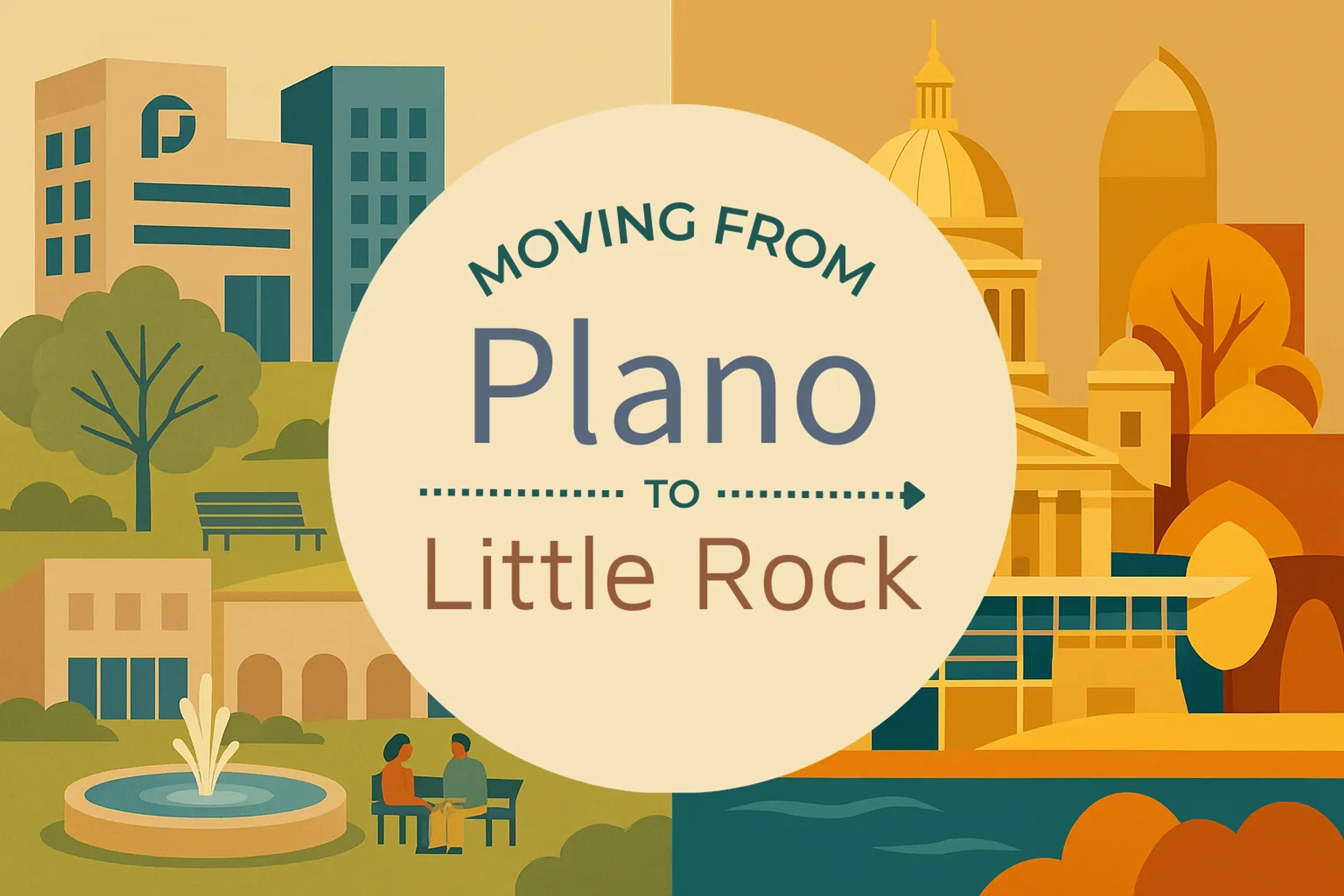 Side-by-side comparison of Plano to Little Rock moving companies