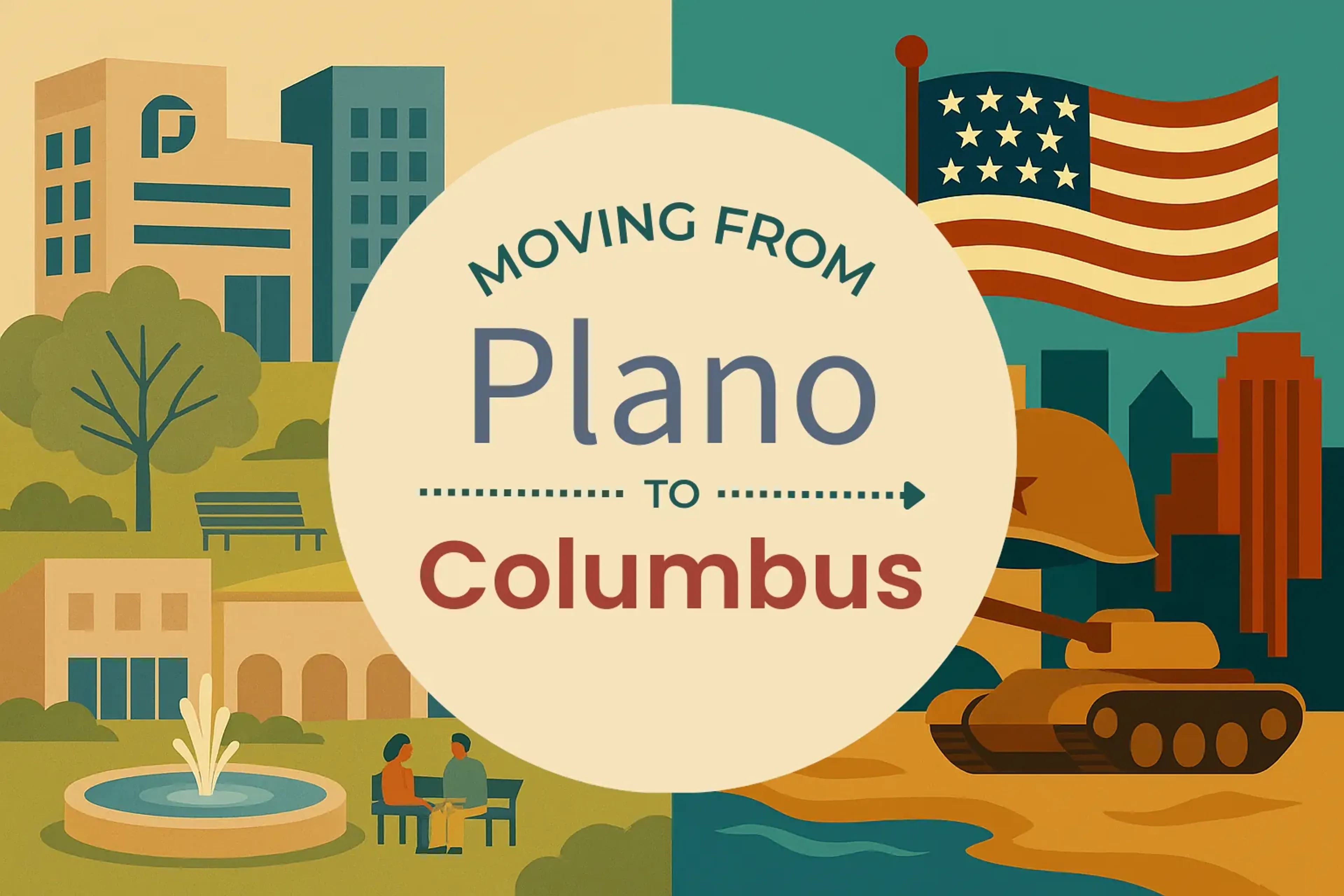 Side-by-side comparison of Plano to Columbus moving companies