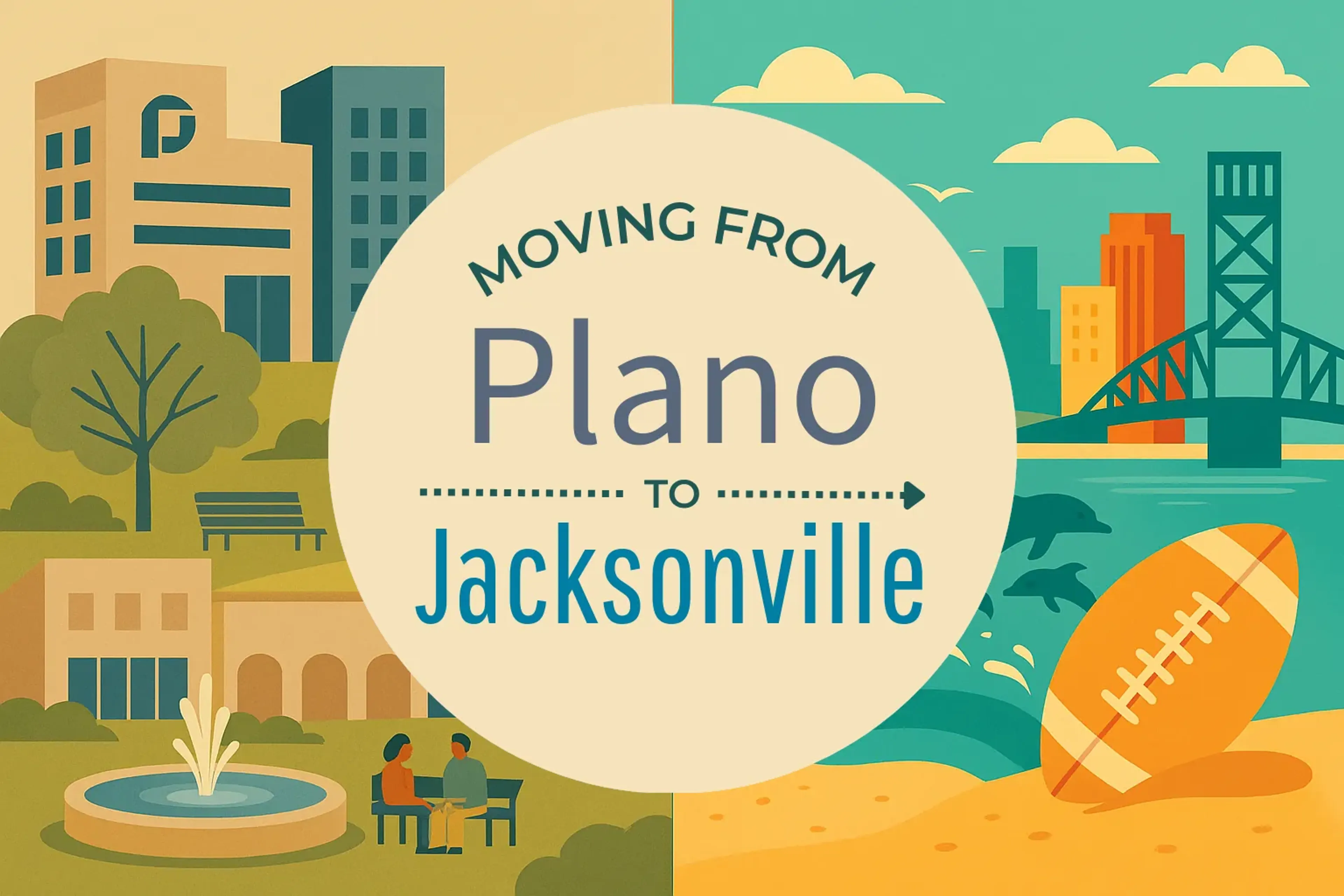 Side-by-side comparison of Plano to Jacksonville moving companies