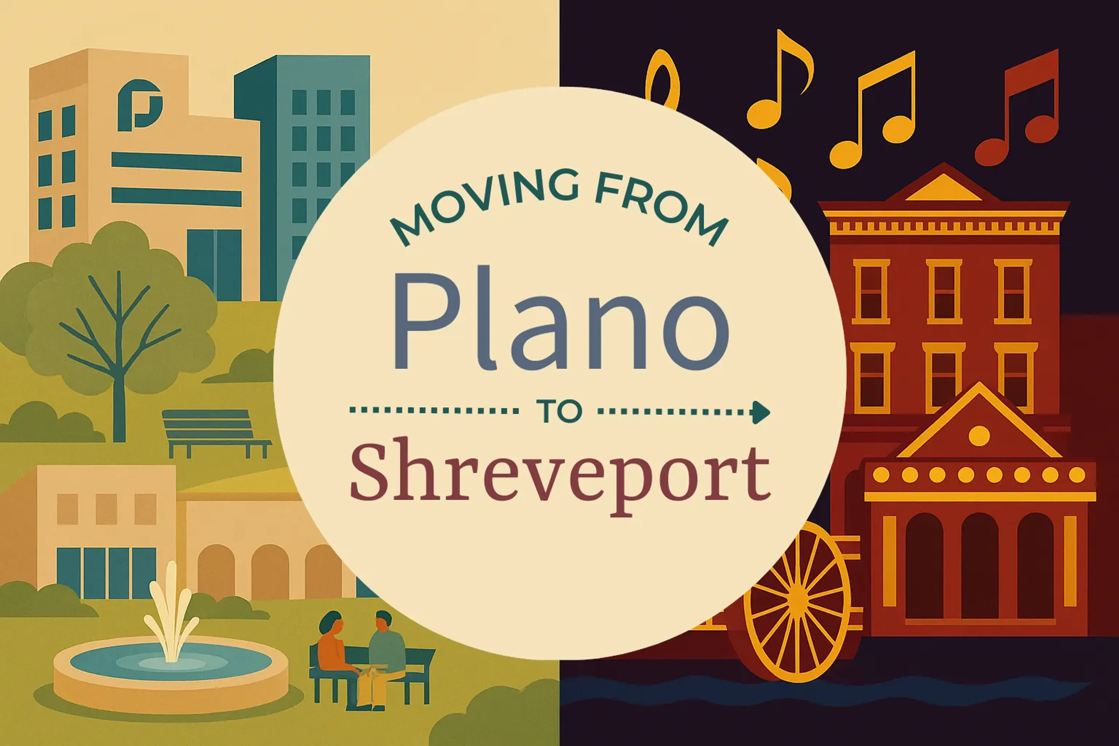 Side-by-side comparison of Plano to Shreveport moving companies