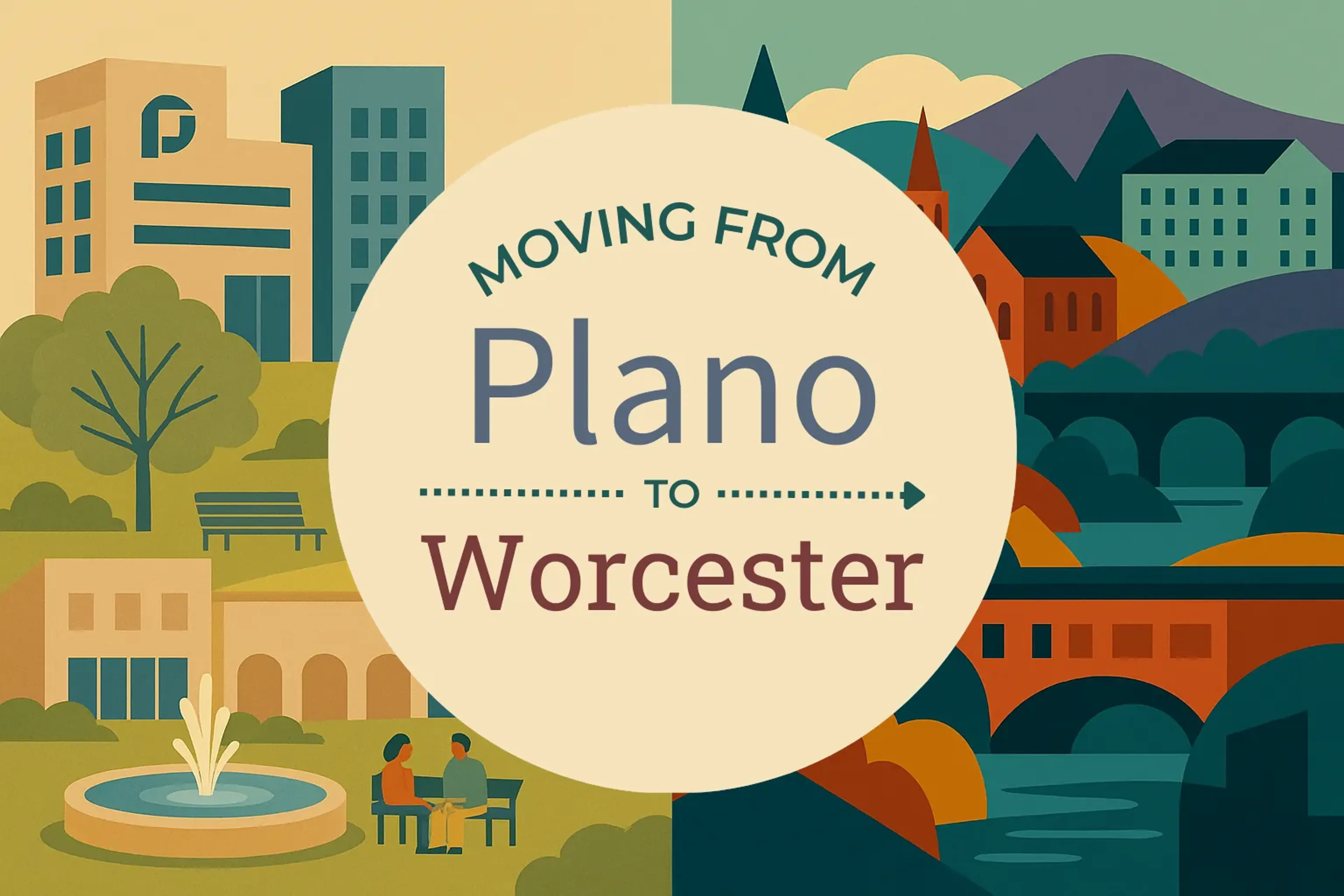 Side-by-side comparison of Plano to Worcester moving companies