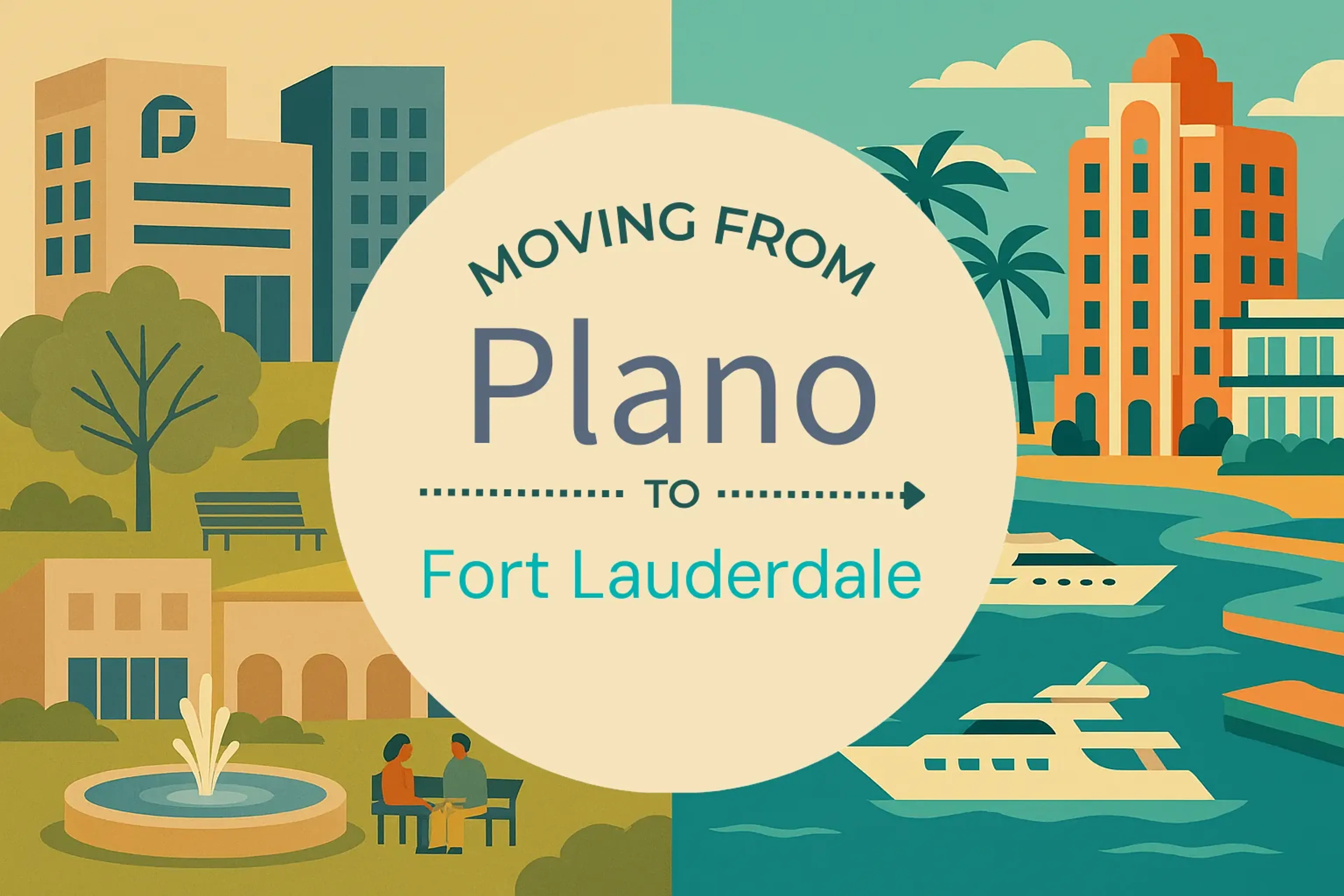 Side-by-side comparison of Plano to Fort Lauderdale moving companies