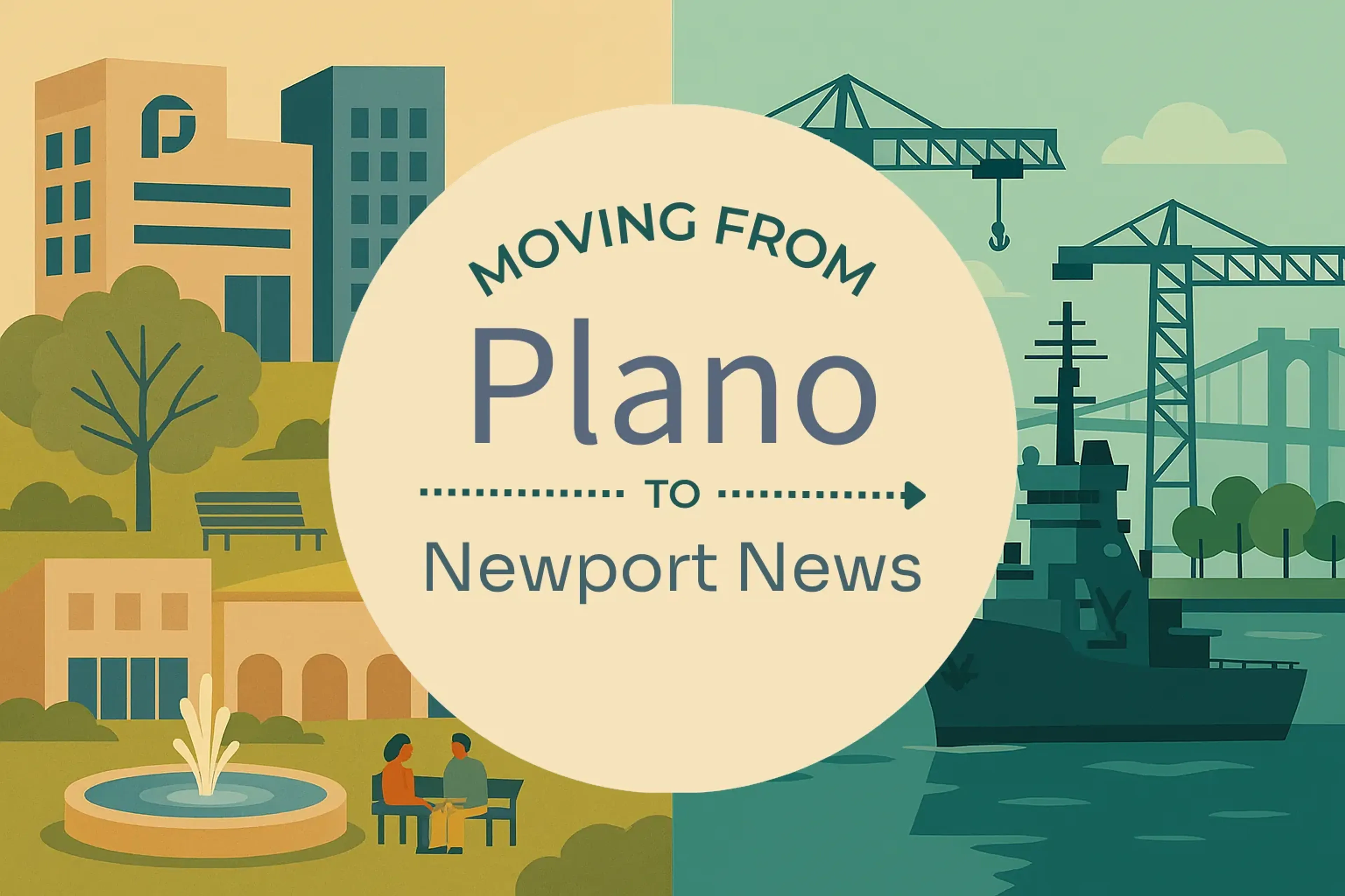Side-by-side comparison of Plano to Newport News moving companies
