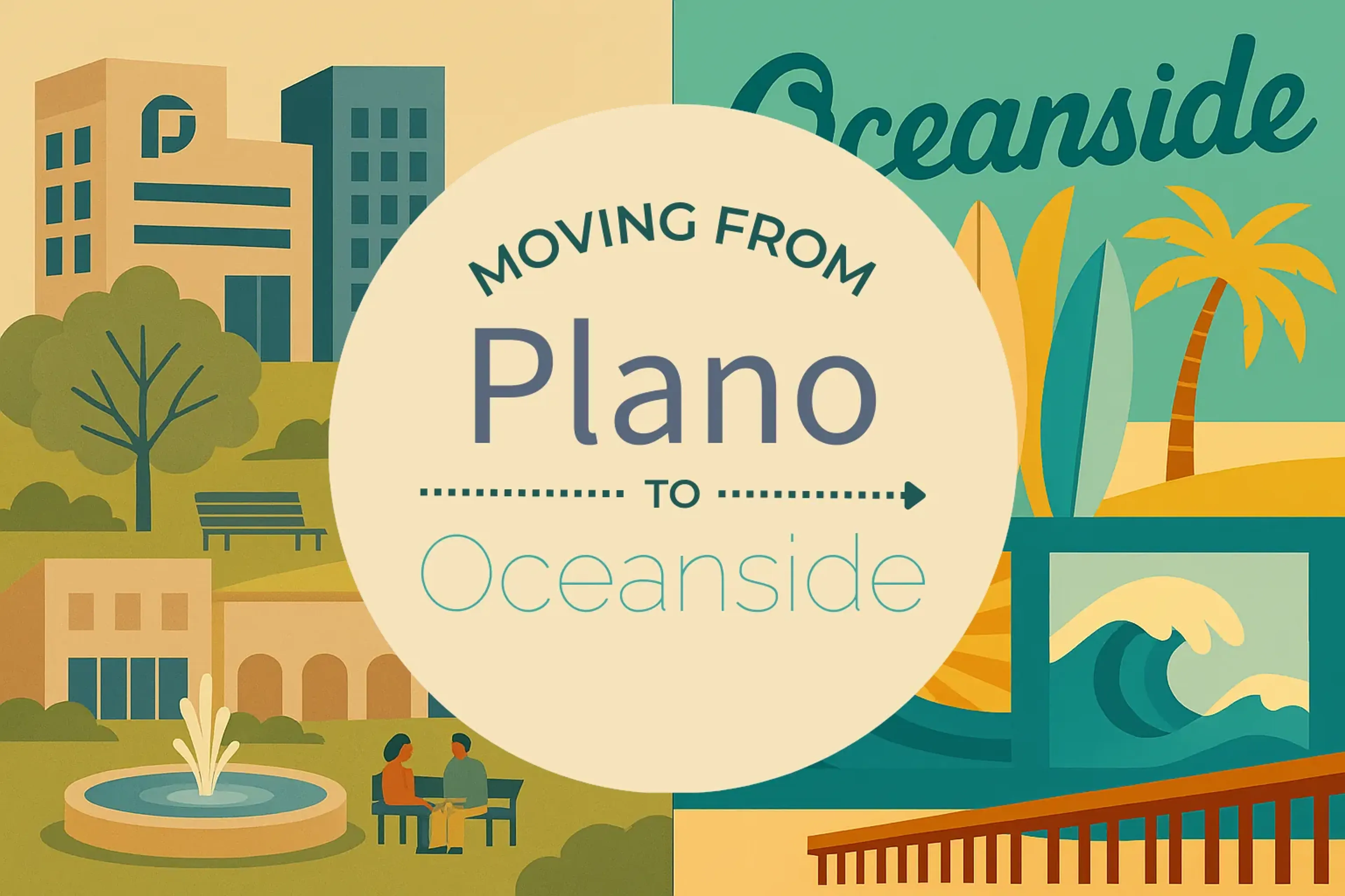 Side-by-side comparison of Plano to Oceanside moving companies