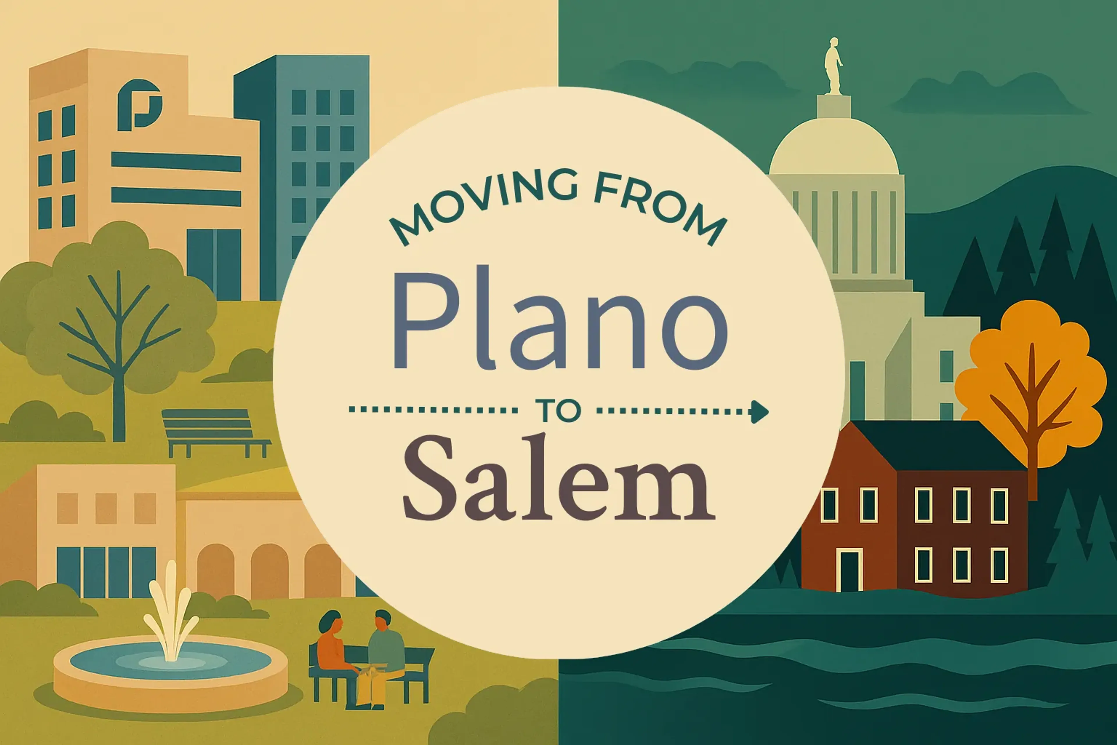 Side-by-side comparison of Plano to Salem moving companies